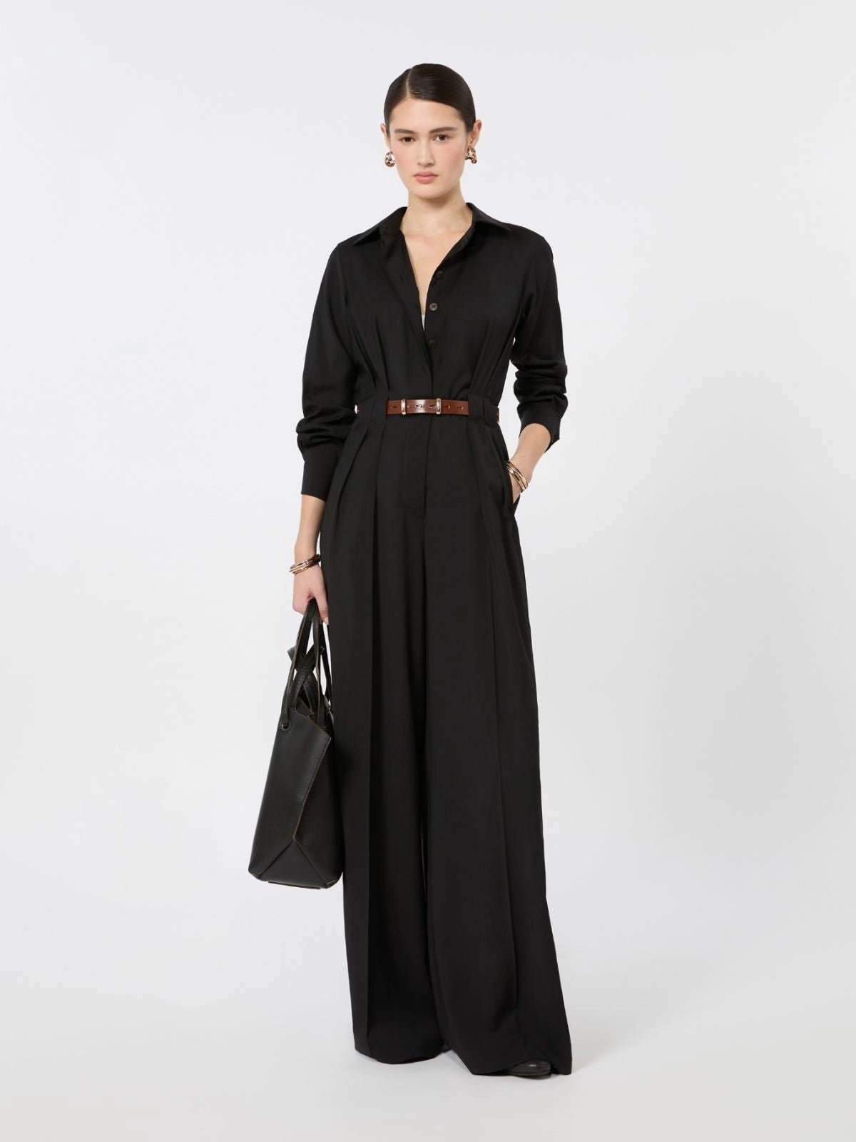 Tuta in tela di pura lana MXMZIGRINO 004 MAX MARA 