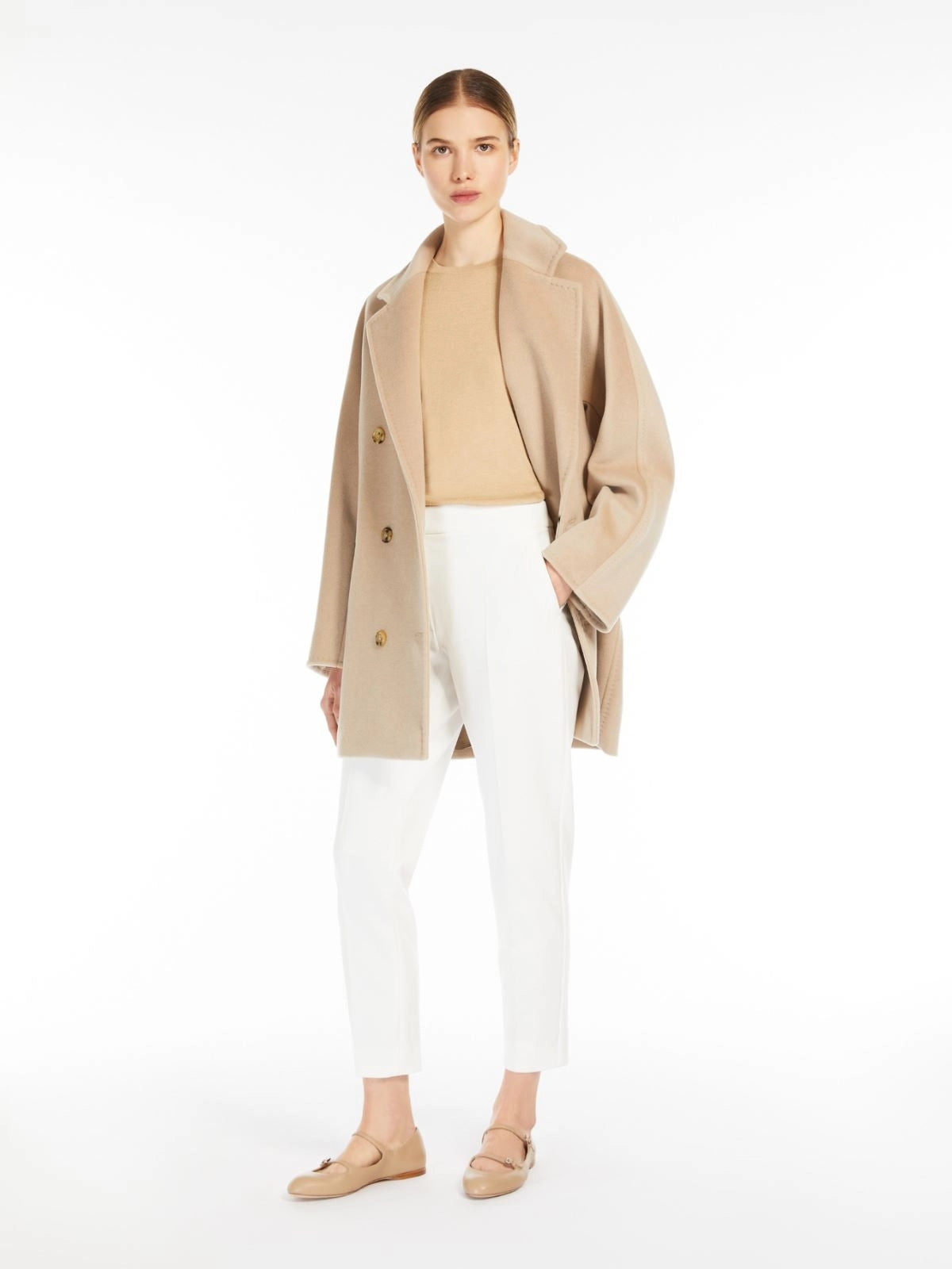 MAX MARA<BR/>101801 Icon Coat corto - Sabbia REBUS 032 MAX MARA 