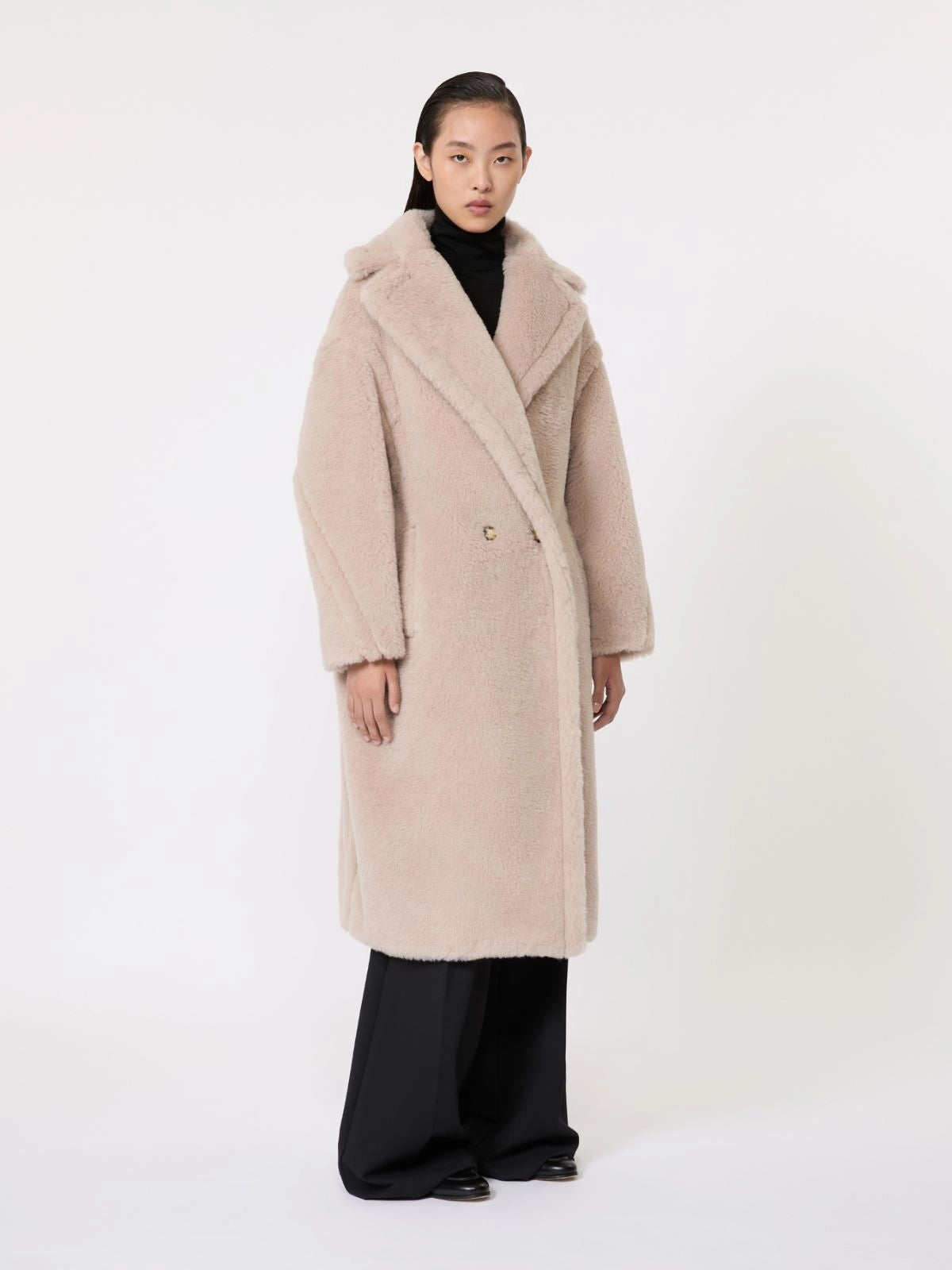 MAX MARA<BR/>Teddy Bear Icon Coat in alpaca e lana - Sabbia TEDGIRL 002 MAX MARA 