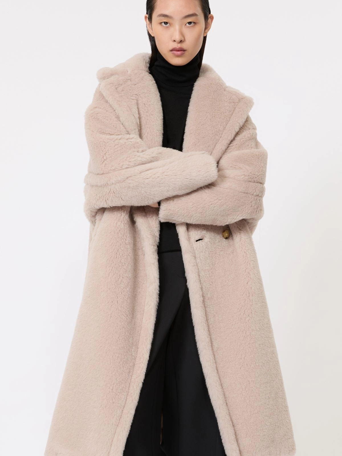 MAX MARA<BR/>Teddy Bear Icon Coat in alpaca e lana - Sabbia TEDGIRL 002 MAX MARA 