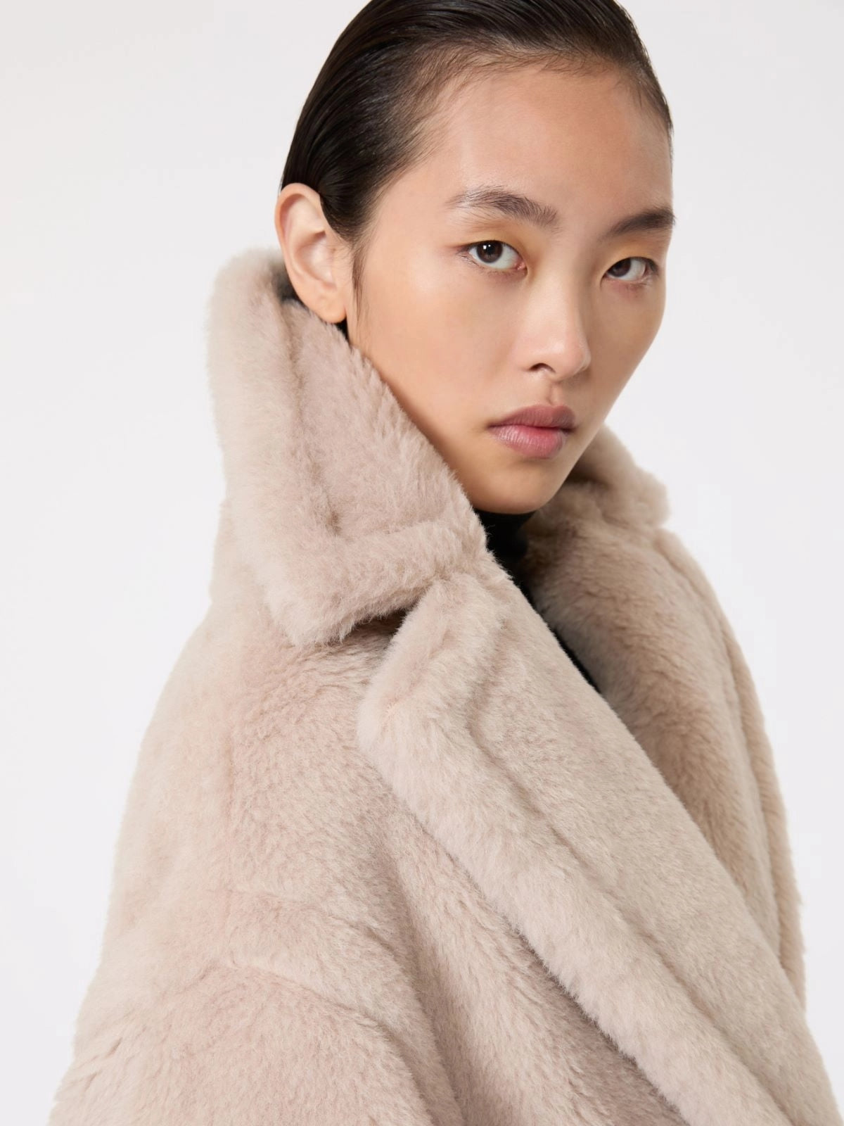 MAX MARA<BR/>Teddy Bear Icon Coat in alpaca e lana - Sabbia TEDGIRL 002 MAX MARA 