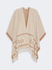 MAXMARA ACCESSORIPoncho in lana jacquard - Beige