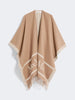 MAXMARA ACCESSORIPoncho in lana jacquard - Cammello
