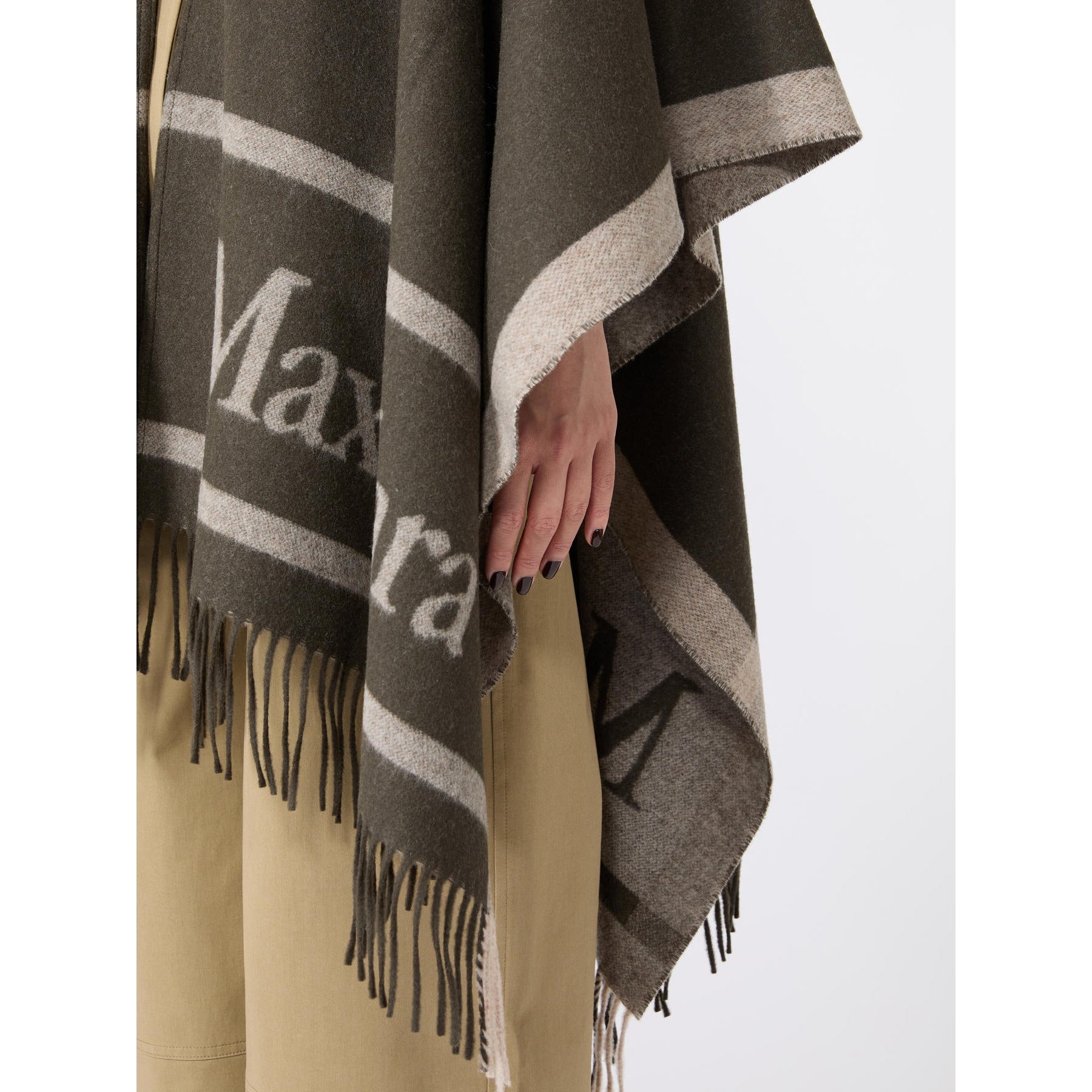 MAXMARA ACCESSORI<BR/>Poncho in lana jacquard HILDE 004 MAX MARA ACCESSORI 
