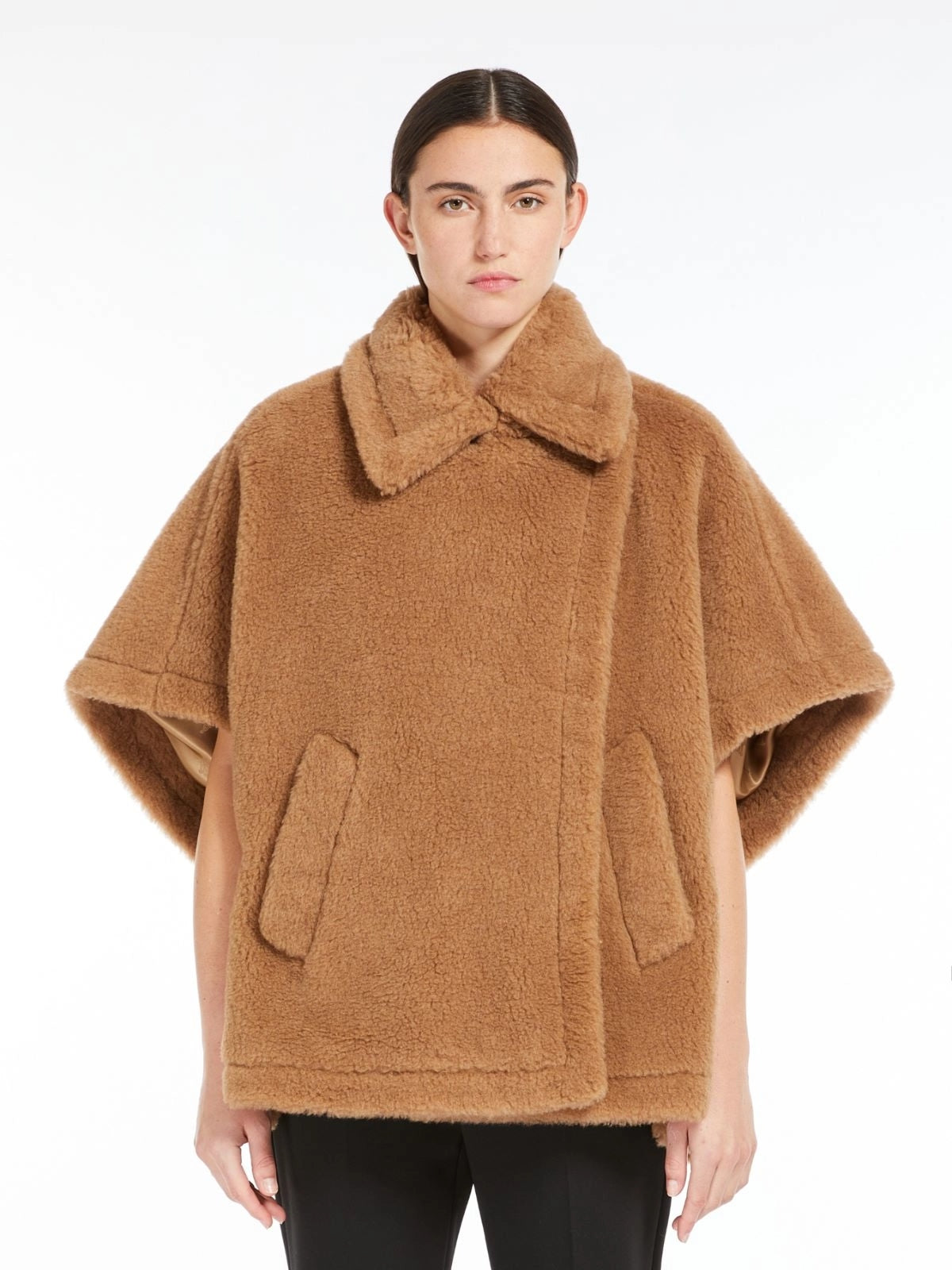 MAXMARA ACCESSORI<BR/>Mantella in tessuto Teddy - Cammello TEBE 001 MAX MARA ACCESSORI 