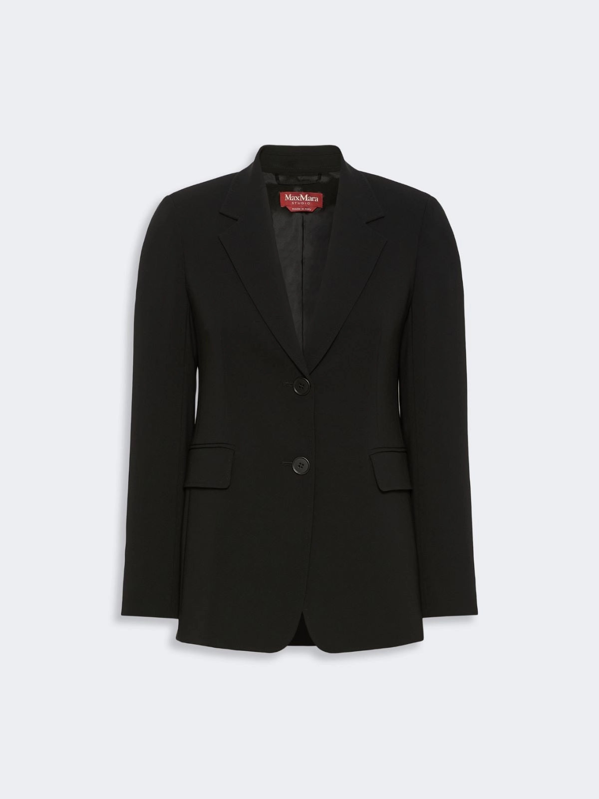 STUDIO<BR/>Blazer monopetto in cady - Nero LINZ 001 MAX MARA STUDIO 