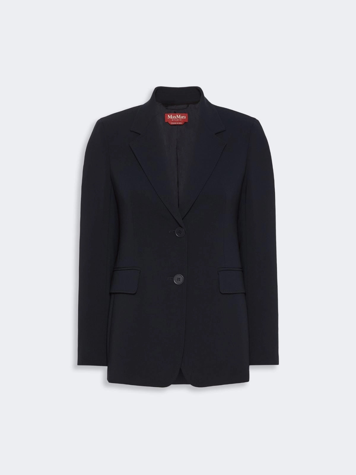 STUDIO<BR/>Blazer monopetto in cady - Blu LINZ 005 MAX MARA STUDIO 