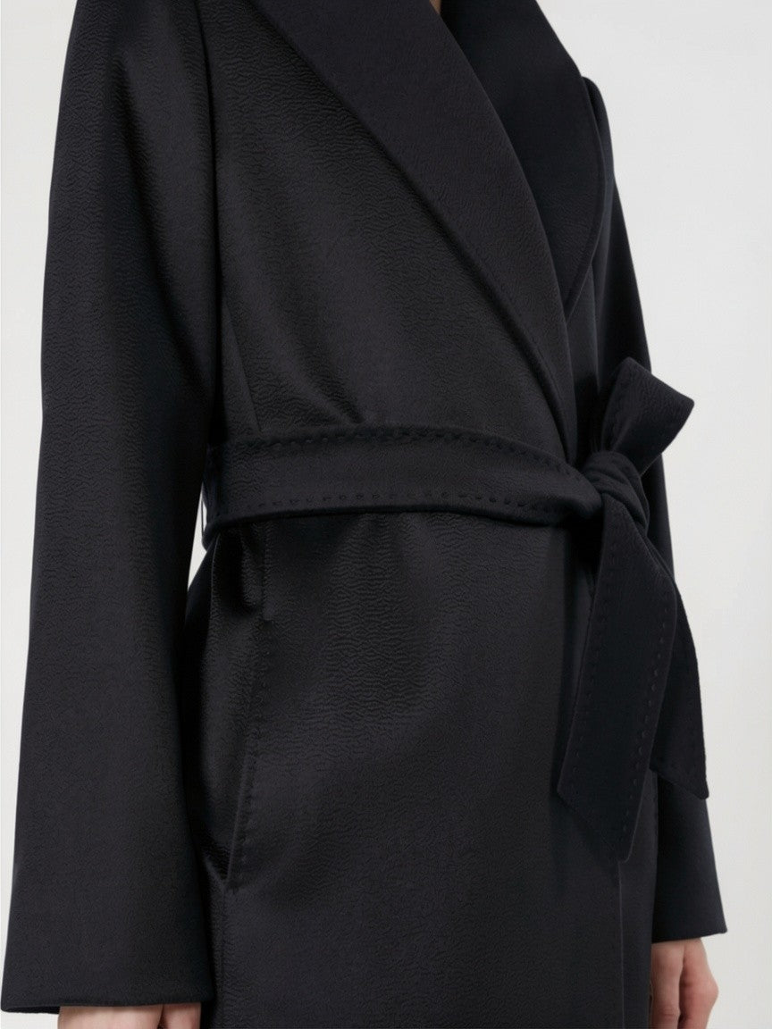 STUDIO<BR/>Cappotto lungo a vestaglia in cachemire- nero MSTARDEA 010 MAX MARA STUDIO 