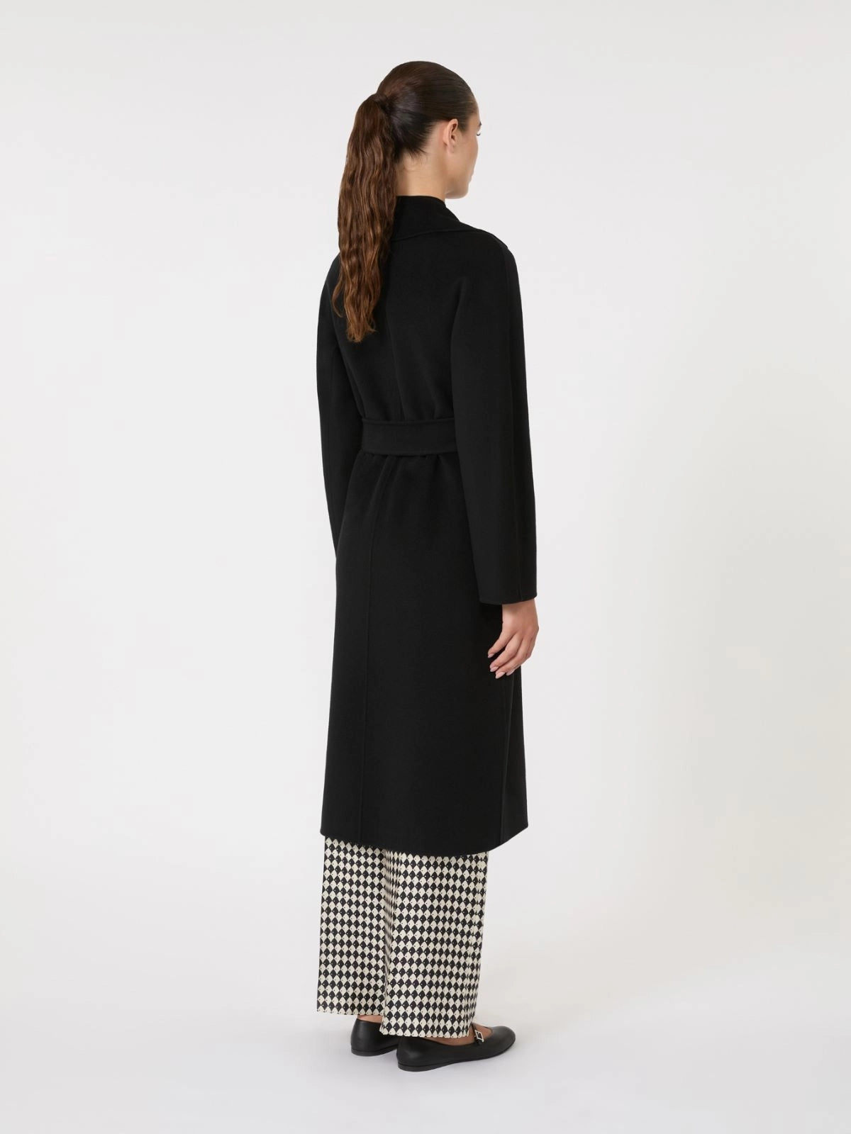 STUDIO<BR/>Cappotto lungo a vestaglia in lana, cachemire e seta - Nero MSTCLES 007 MAX MARA STUDIO 