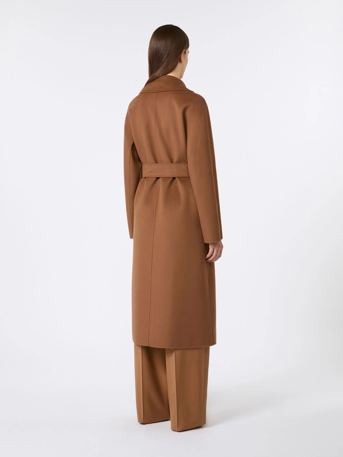 STUDIO<BR/>Cappotto lungo a vestaglia in lana, cachemire e seta - Cammello MSTCLES 024 MAX MARA STUDIO 