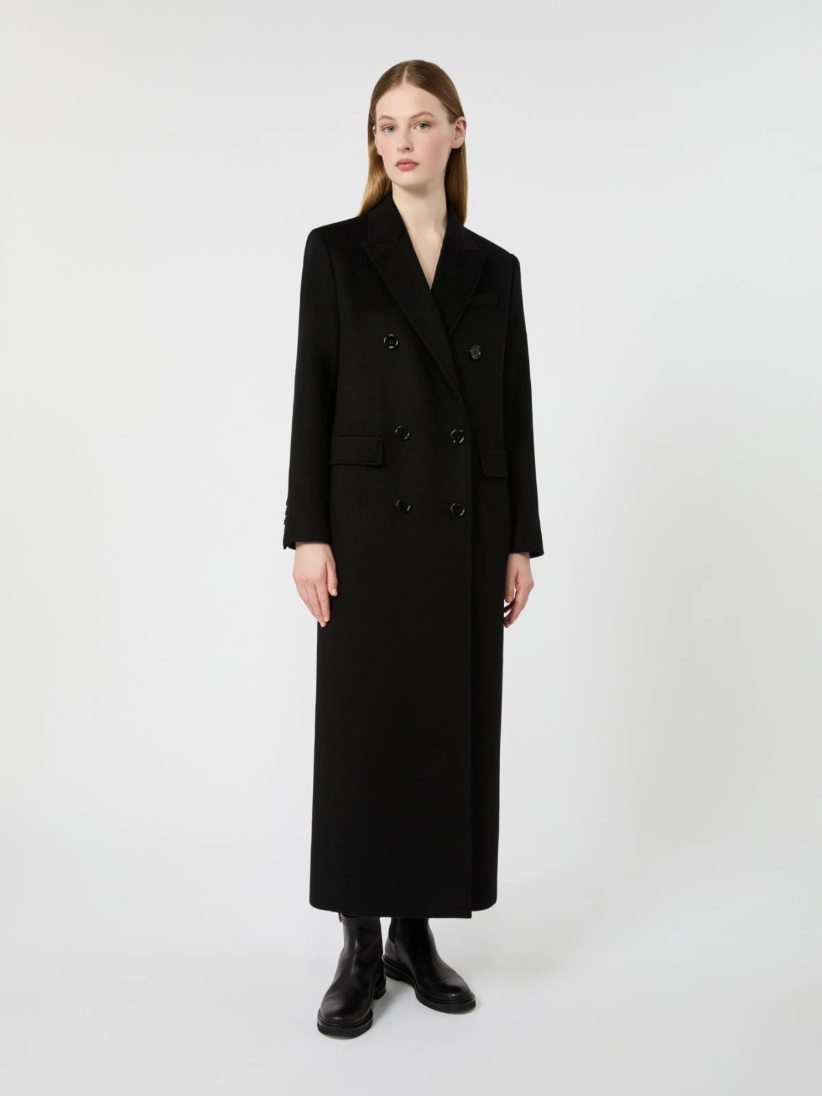 STUDIO<BR/>Cappotto doppiopetto in lana - Nero MSTEFFIGE 013 MAX MARA STUDIO 