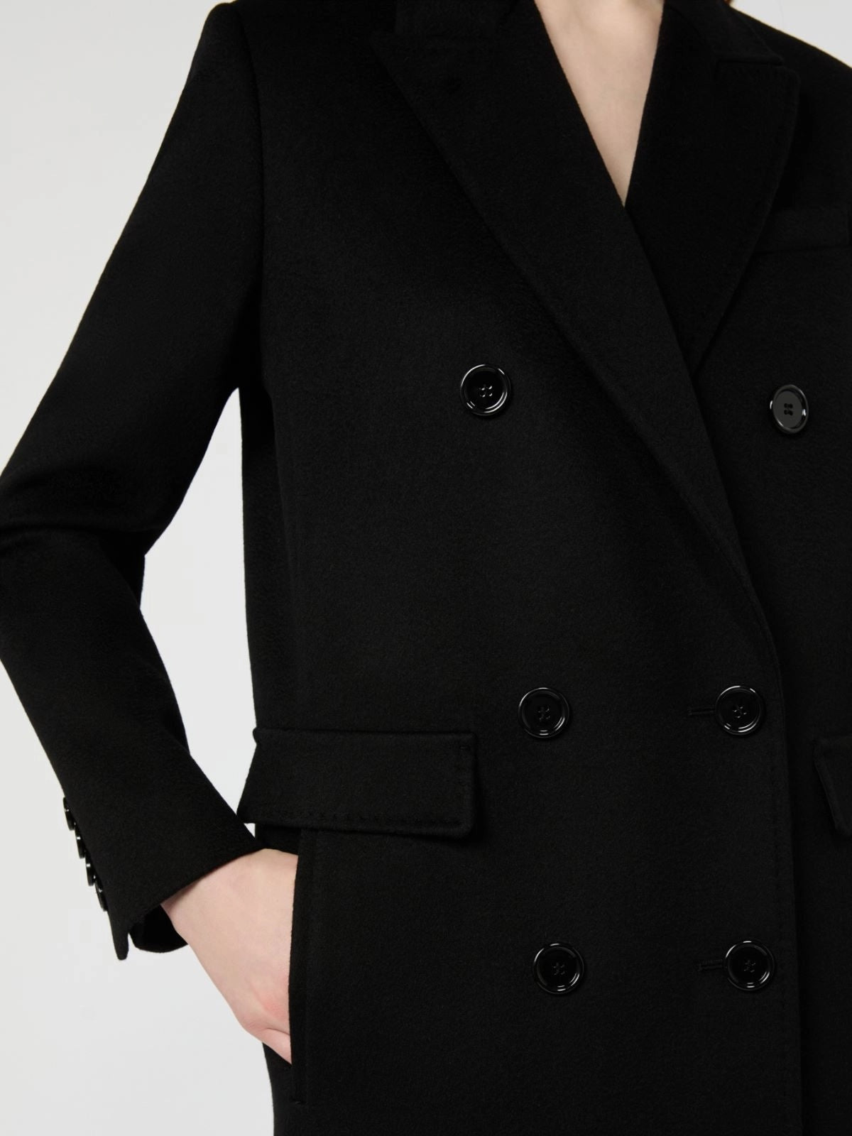 STUDIO<BR/>Cappotto doppiopetto in lana - Nero MSTEFFIGE 013 MAX MARA STUDIO 