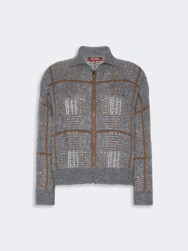 Cardigan in lana, mohair e cachemire jacquard MSTEGIZIO 001 MAX MARA STUDIO 