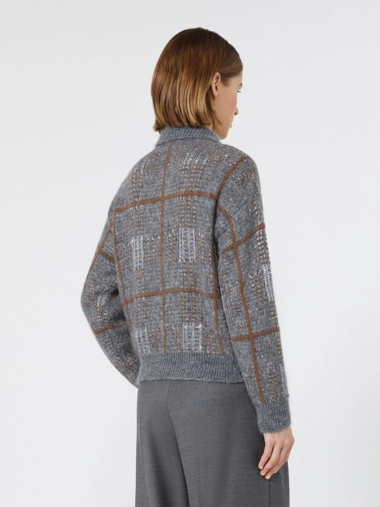 Cardigan in lana, mohair e cachemire jacquard MSTEGIZIO 001 MAX MARA STUDIO 
