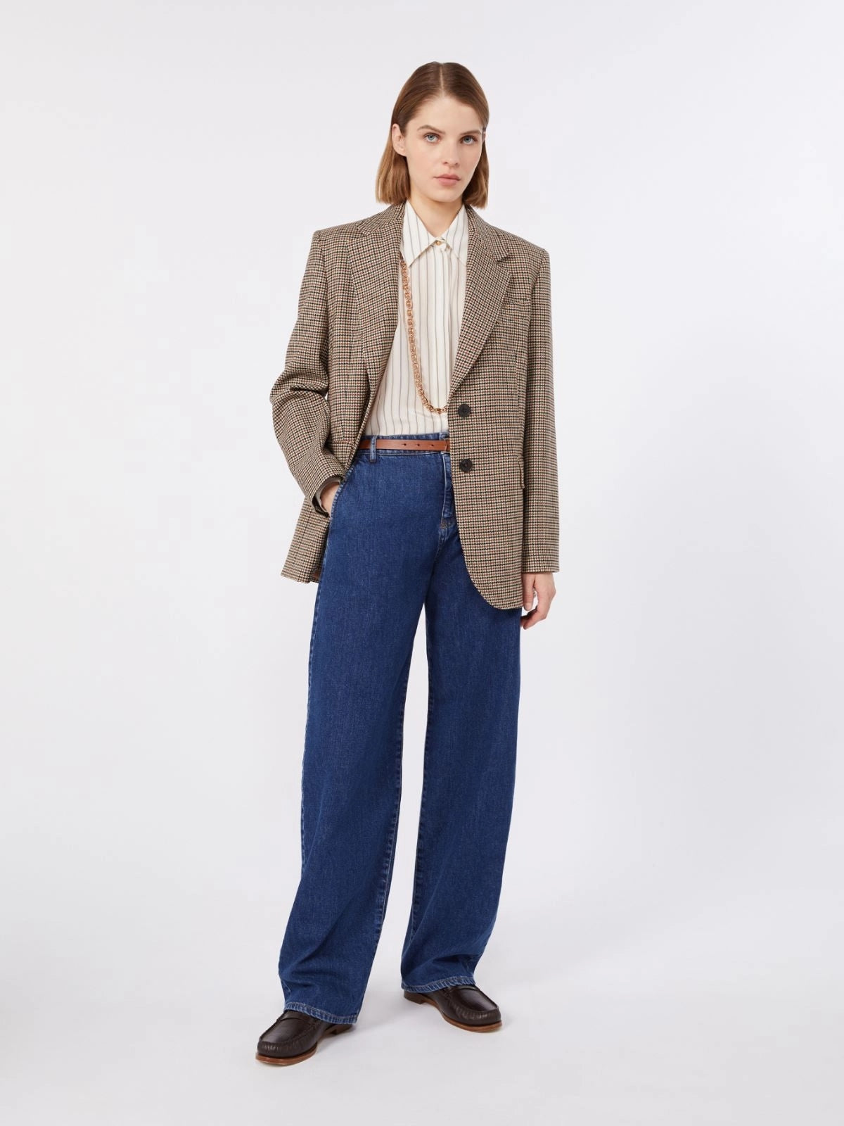 STUDIO<BR/>Camicia in seta stampata - Naturale MSTFLIRT 001 MAX MARA STUDIO 