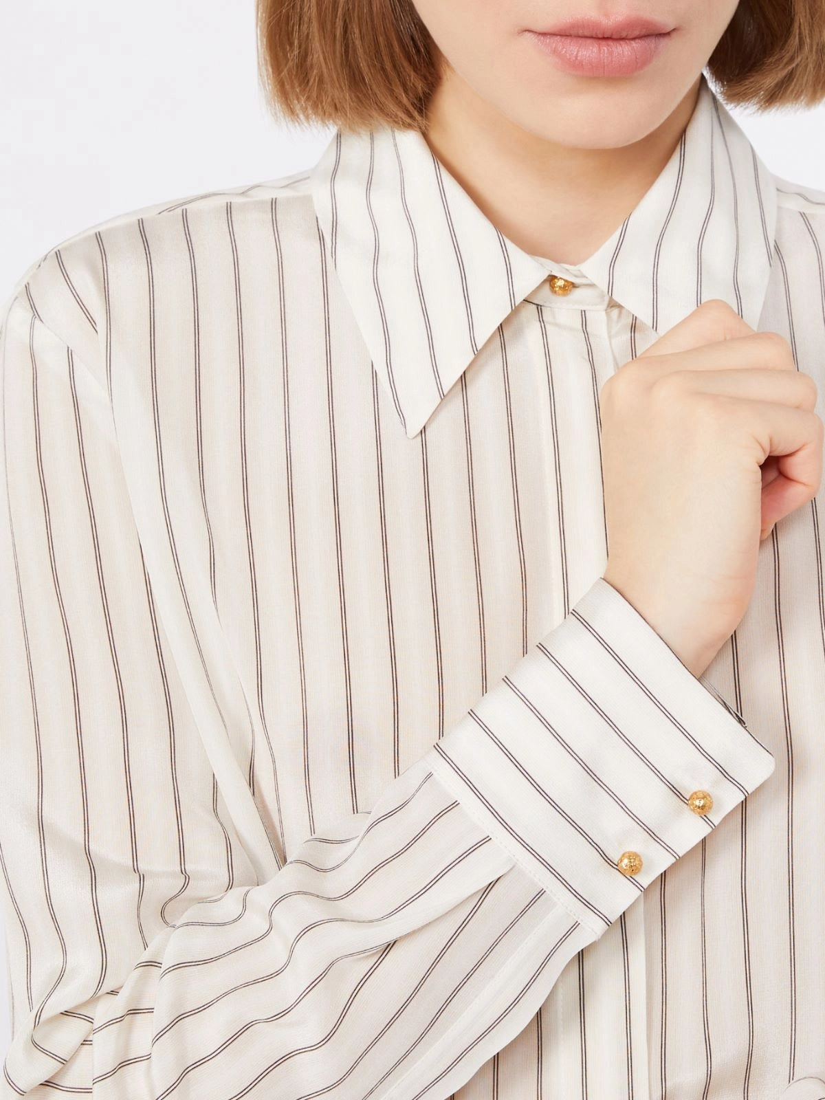 STUDIO<BR/>Camicia in seta stampata - Naturale MSTFLIRT 001 MAX MARA STUDIO 