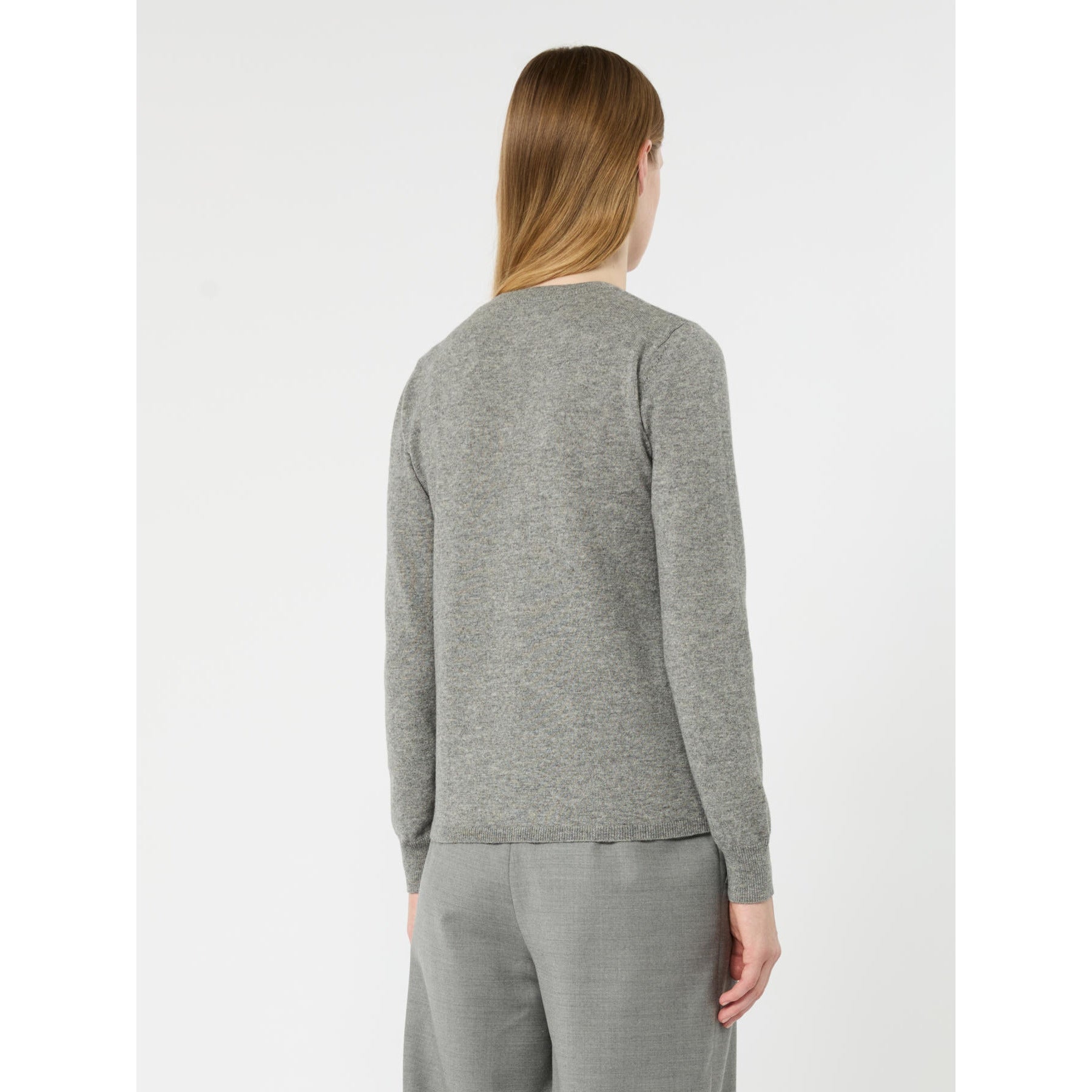 STUDIO<BR/>Maglia giro collo in filo - Grigio MSTFOLK 008 MAX MARA STUDIO 