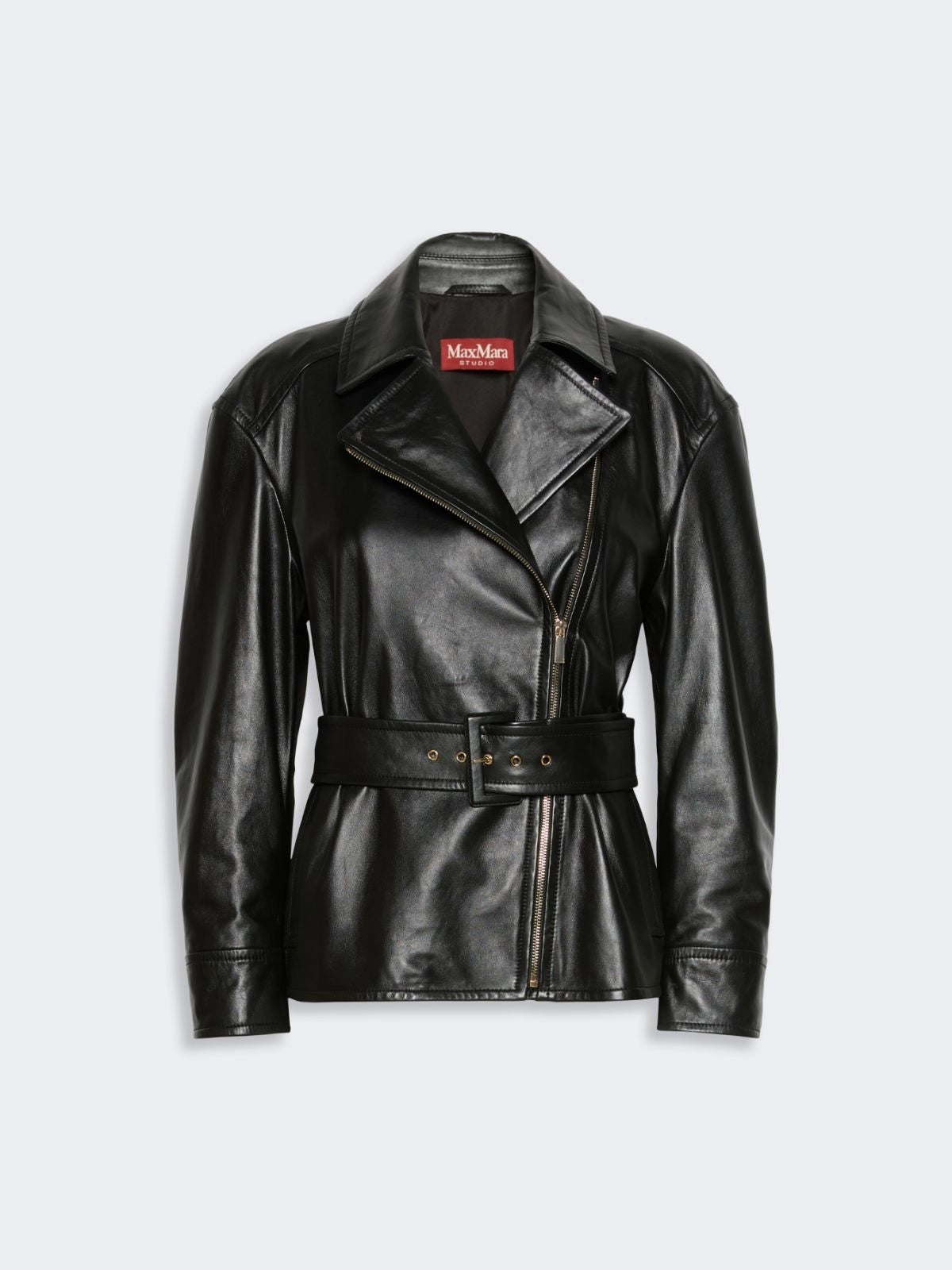STUDIO<BR/>Giacca biker in nappa - Nero MSTGIUSTO 004 MAX MARA STUDIO 