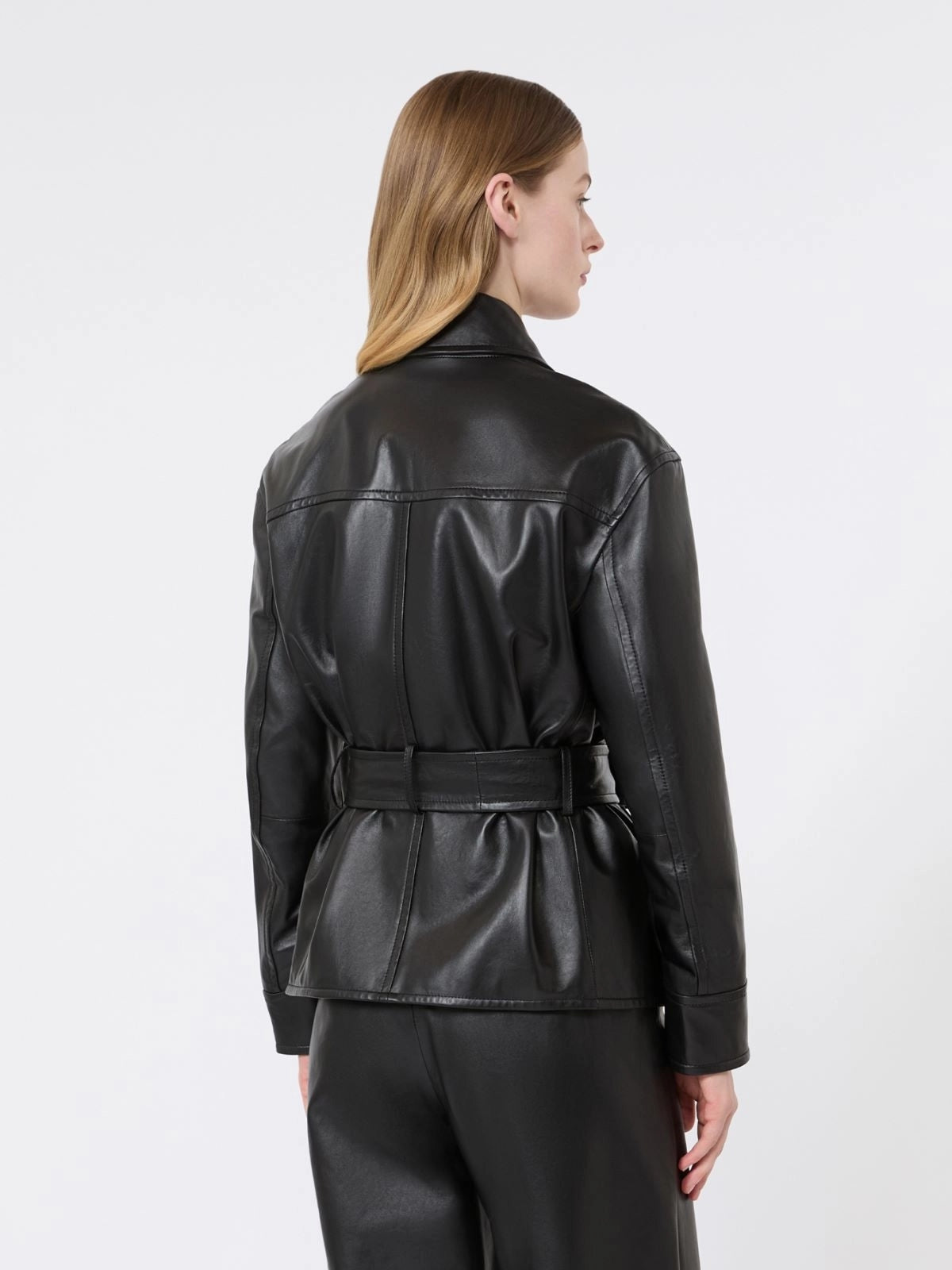 STUDIO<BR/>Giacca biker in nappa - Nero MSTGIUSTO 004 MAX MARA STUDIO 