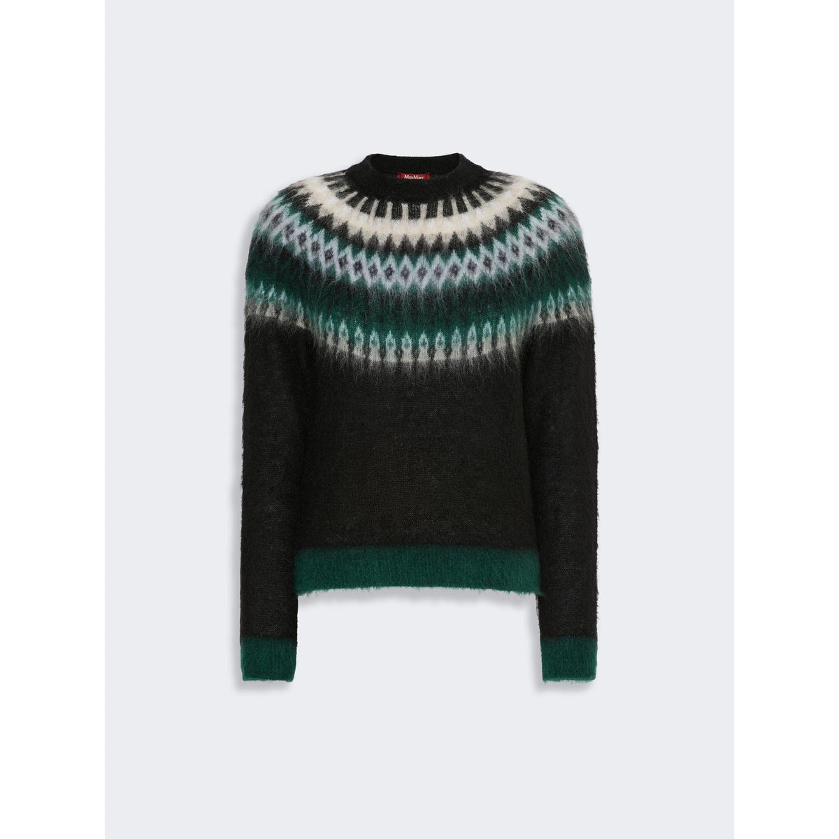 Maglia in lana e mohair Fair Isle - Nero Verde MSTGLASSA 003 MAX MARA STUDIO 