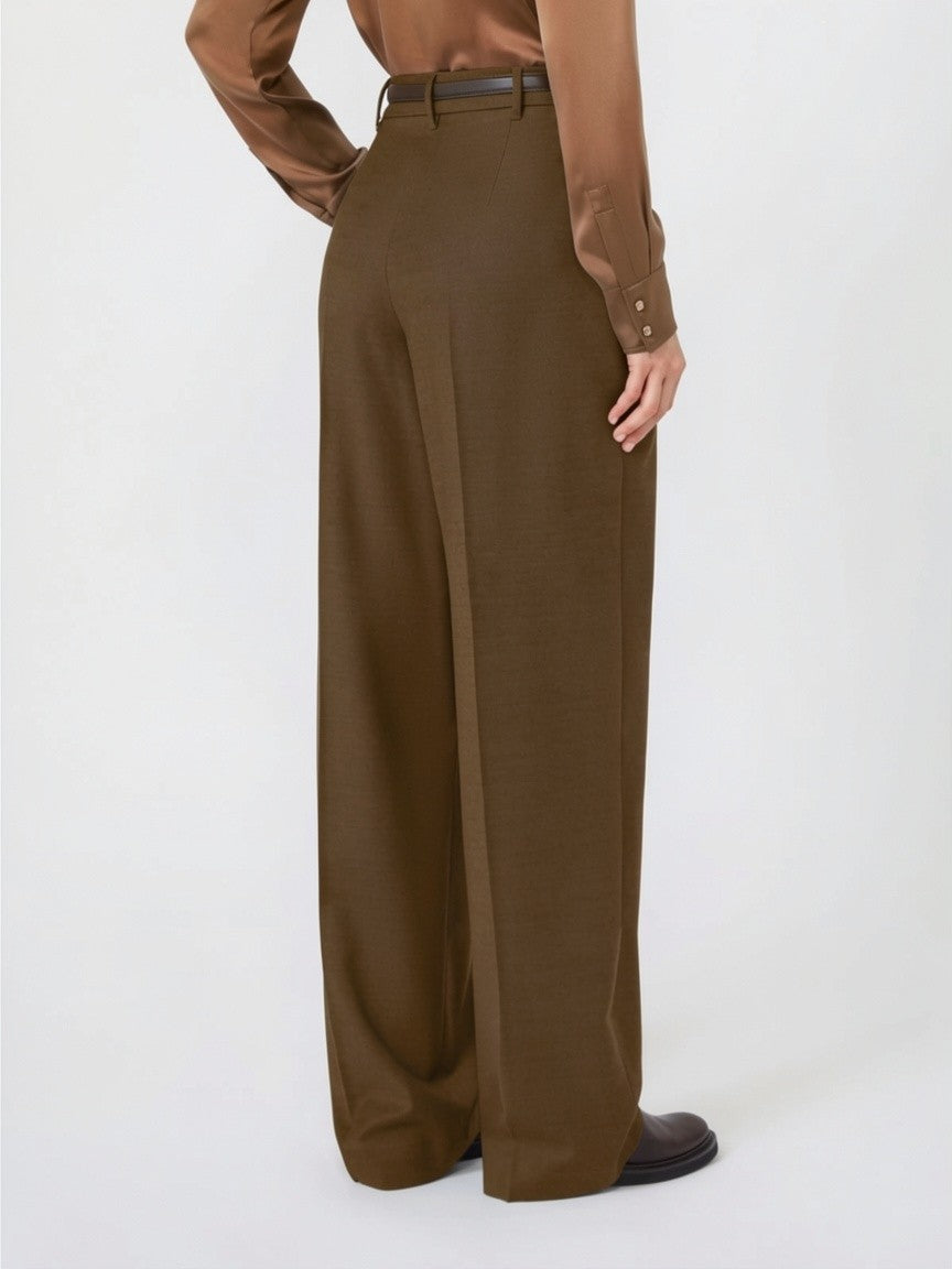 STUDIO<BR/>Pantalone maschile in flanella di lana - Castagna MSTLAGO 054 MAX MARA STUDIO 