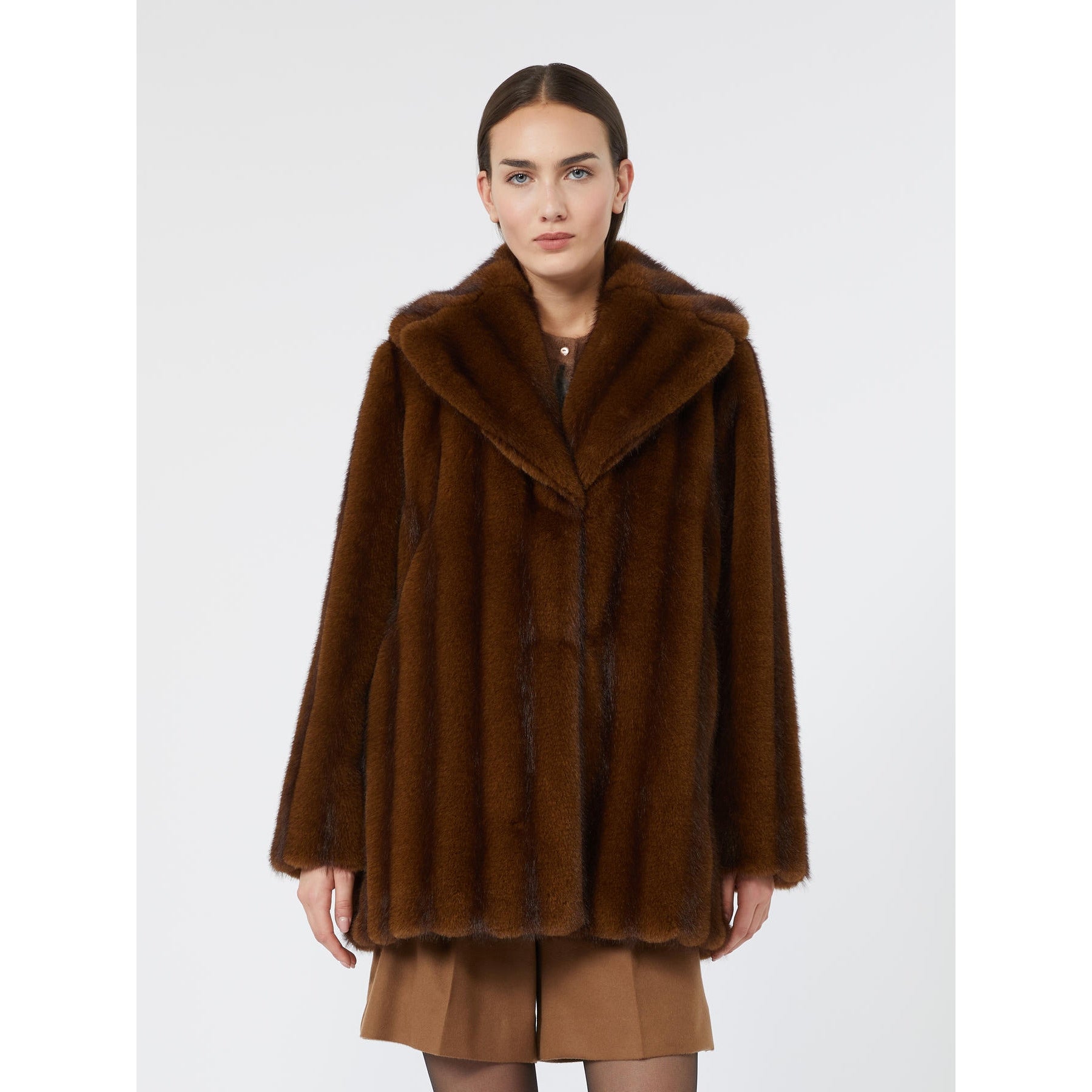 STUDIO<BR/>Cappotto dalla texture soffice - Visone MSTNEO 001 MAX MARA STUDIO 