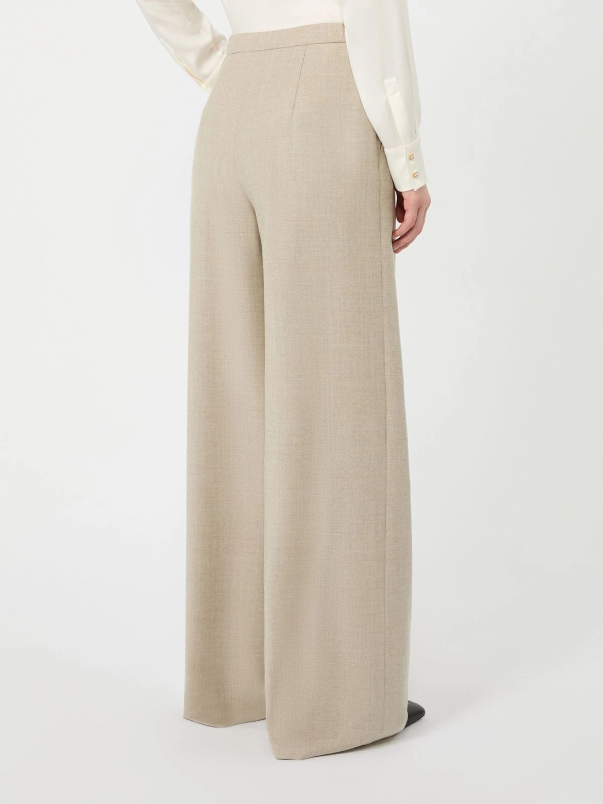STUDIO<BR/>Pantalone jogging in flanella di lana - Beige MSTRECENTE 052 MAX MARA STUDIO 