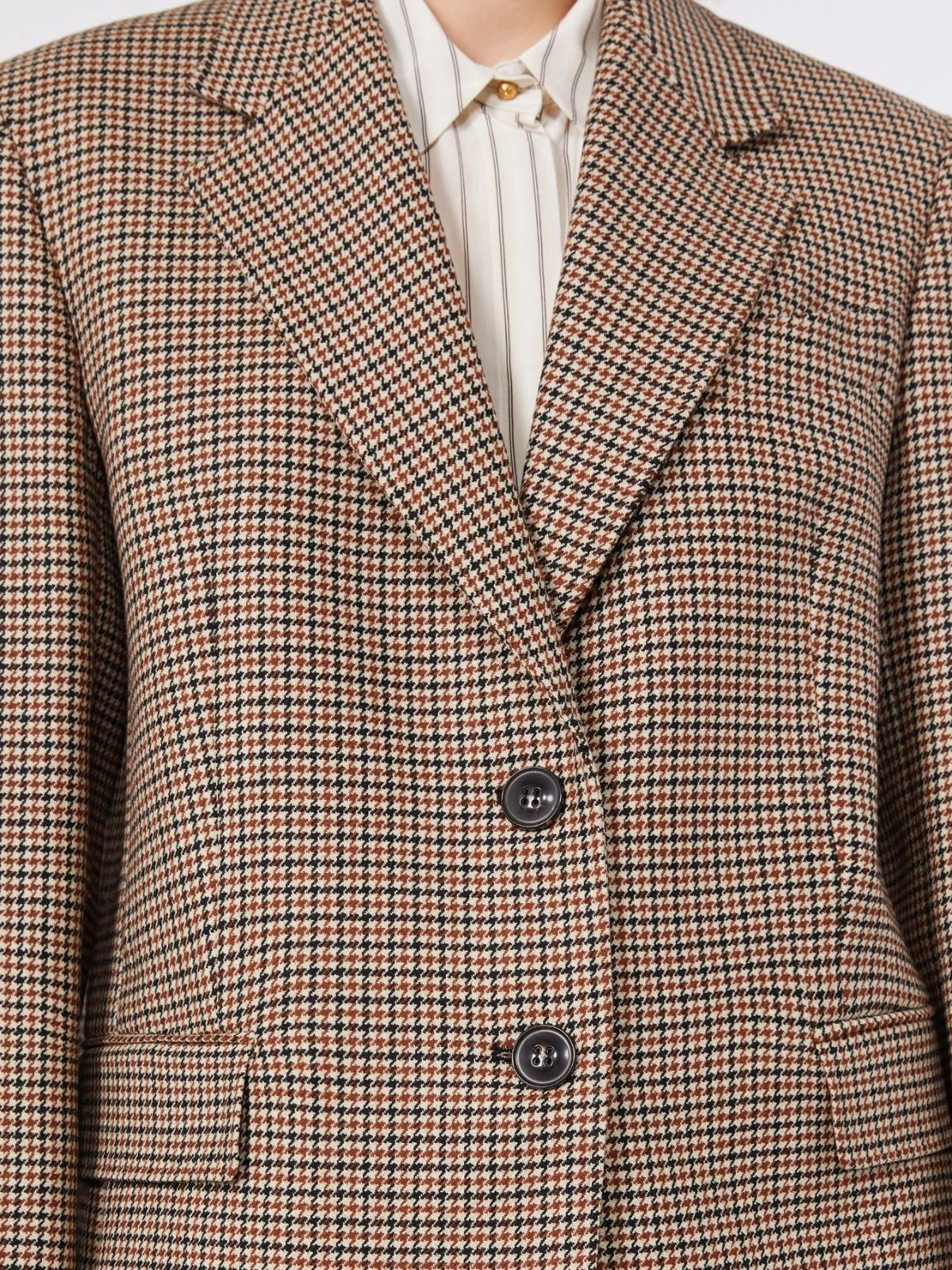 STUDIO<BR/>Blazer monopetto in lana tinto filo - Nero MSTSALICE 001 MAX MARA STUDIO 