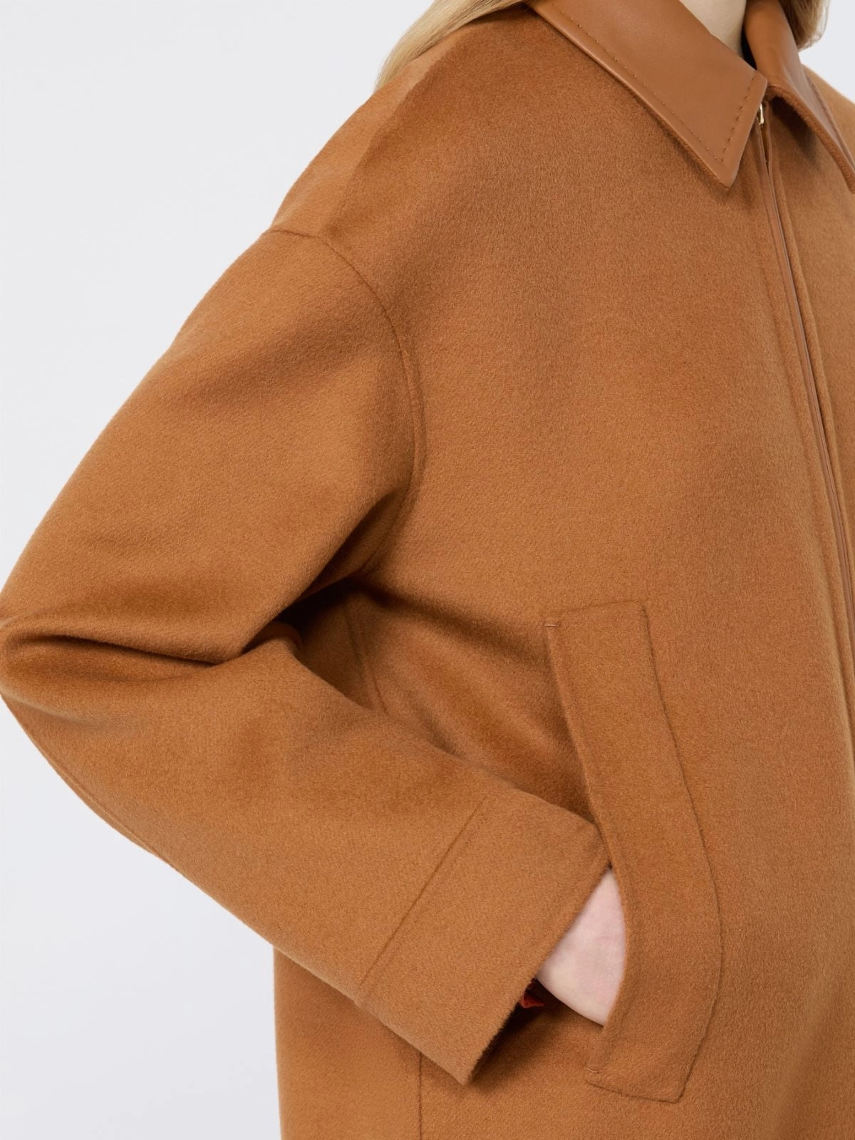 STUDIO<BR/>Cappotto in doppio di lana, cachemire e seta - Caramello MSTSFERE 083 MAX MARA STUDIO 
