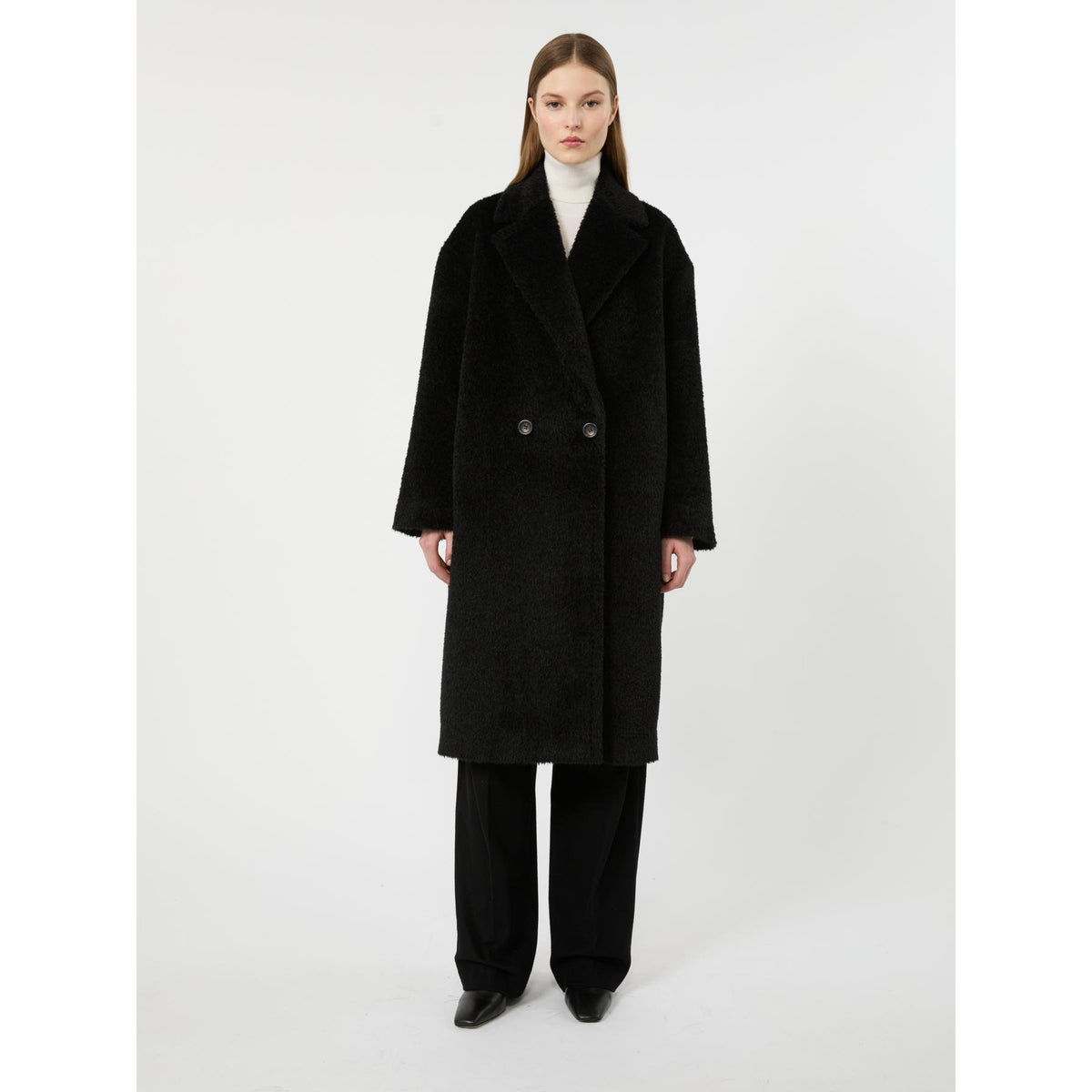 Cappotto lungo doppiopetto in misto lana MSTURBANO 013 MAX MARA STUDIO 