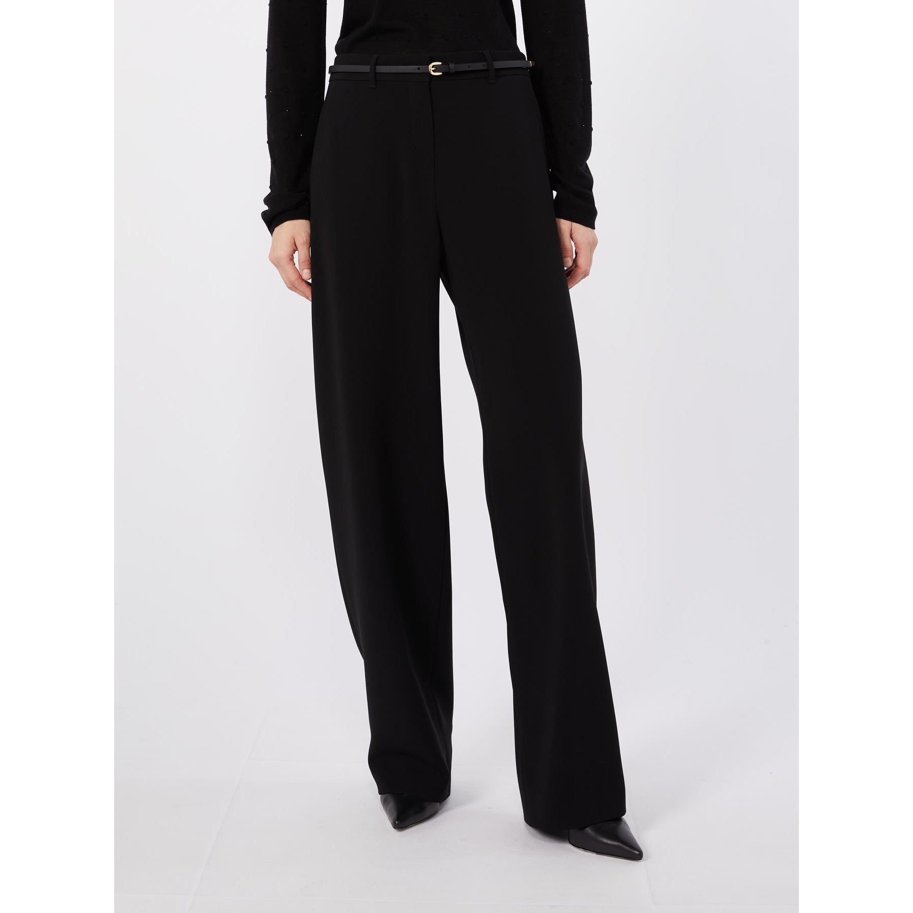 STUDIO<BR/>Pantalone con gamba larga e cintura <BR/> MSTZANZARA 001 MAX MARA STUDIO 