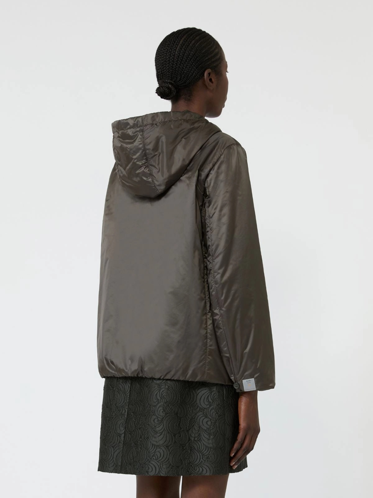 MAX MARA THE CUBE<BR/>Giacca imbottita con cappuccio in tela antigoccia - Nero GREENH 032 MAX MARA THE CUBE 
