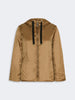 MAX MARA THE CUBEGiacca imbottita con cappuccio in tela antigoccia - Caramel