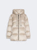MAX MARA THE CUBEWeite wattierte Jacke aus wasserabweisendem Canvas - Natur