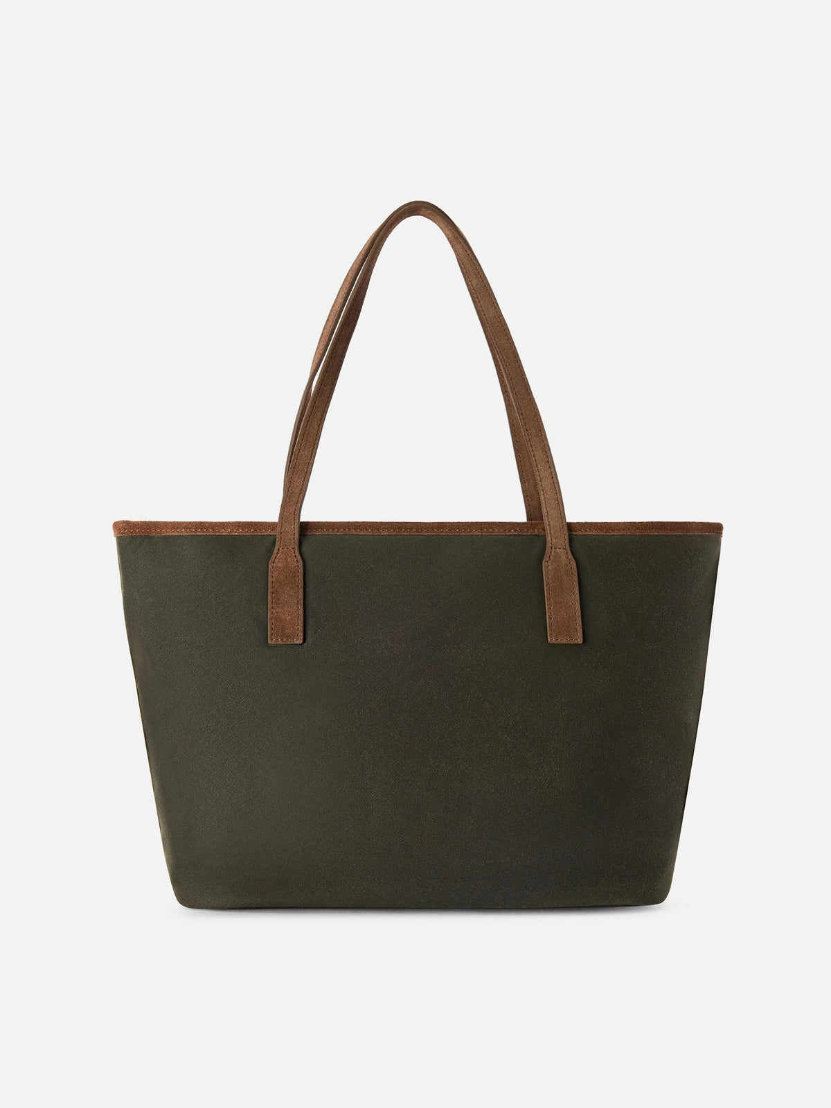 Borsa Medium City verde militare in tessuto cerato con ricamo logo<BR/> CBMID003 01022M MC2 SAINT BARTH 
