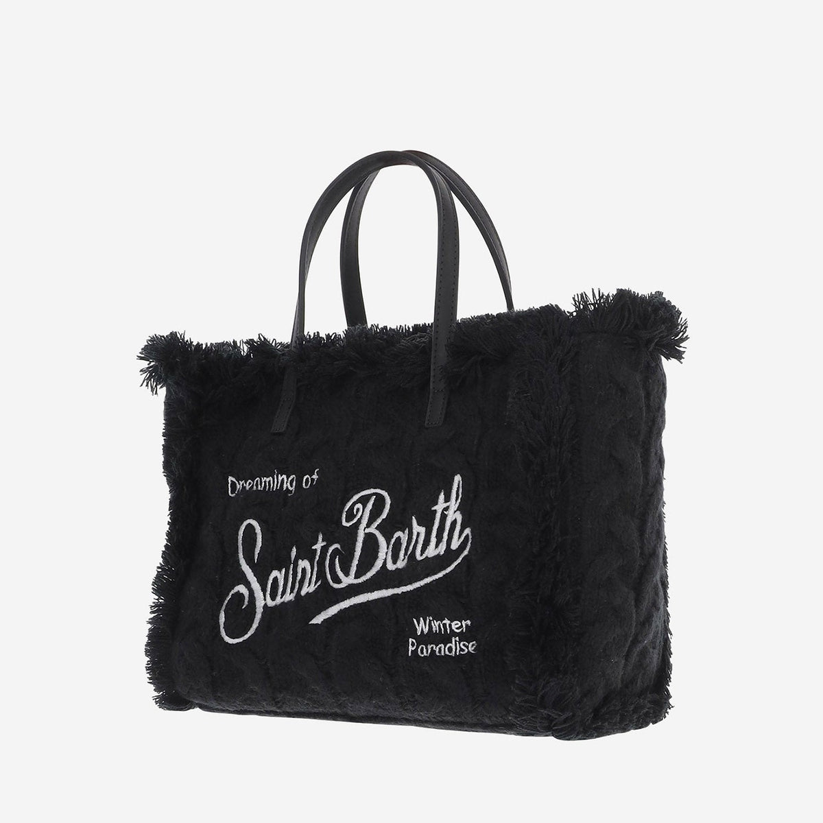 Borsa Colette nera con lavorazione a trecce COL0047 00474M MC2 SAINT BARTH 