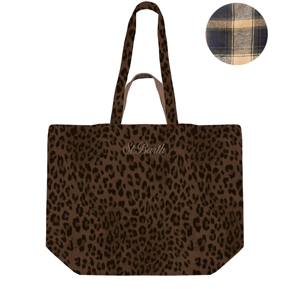 MC2 SAINT BARTH Borsa ESSENTIAL WAX-Leopard Marrone ESSE003 00212M MC2 SAINT BARTH 
