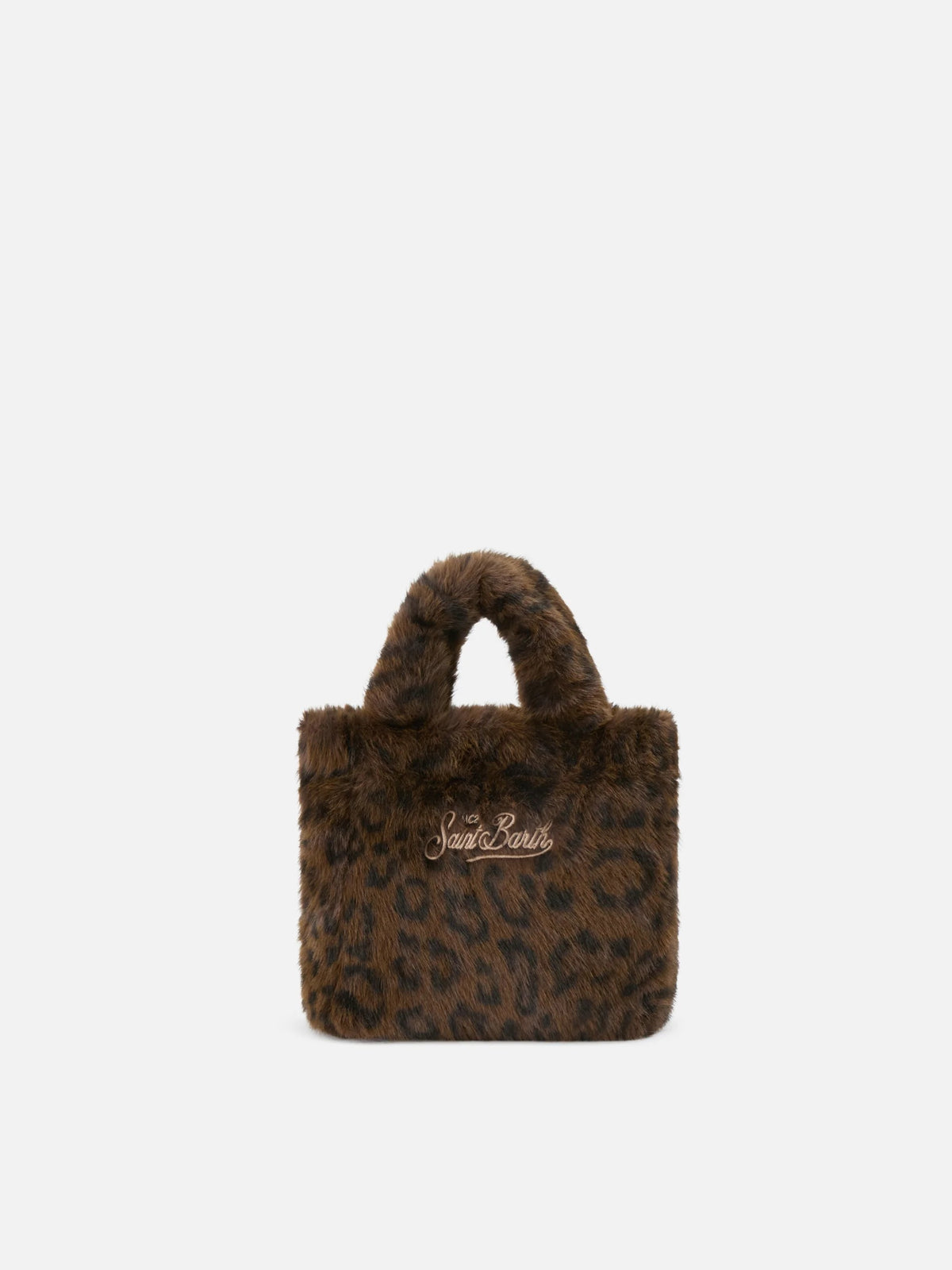 Borsa Mini Vanity Soft in effetto pelliccia con stampa leopardata<BR/> VAMI021 00212M MC2 SAINT BARTH 