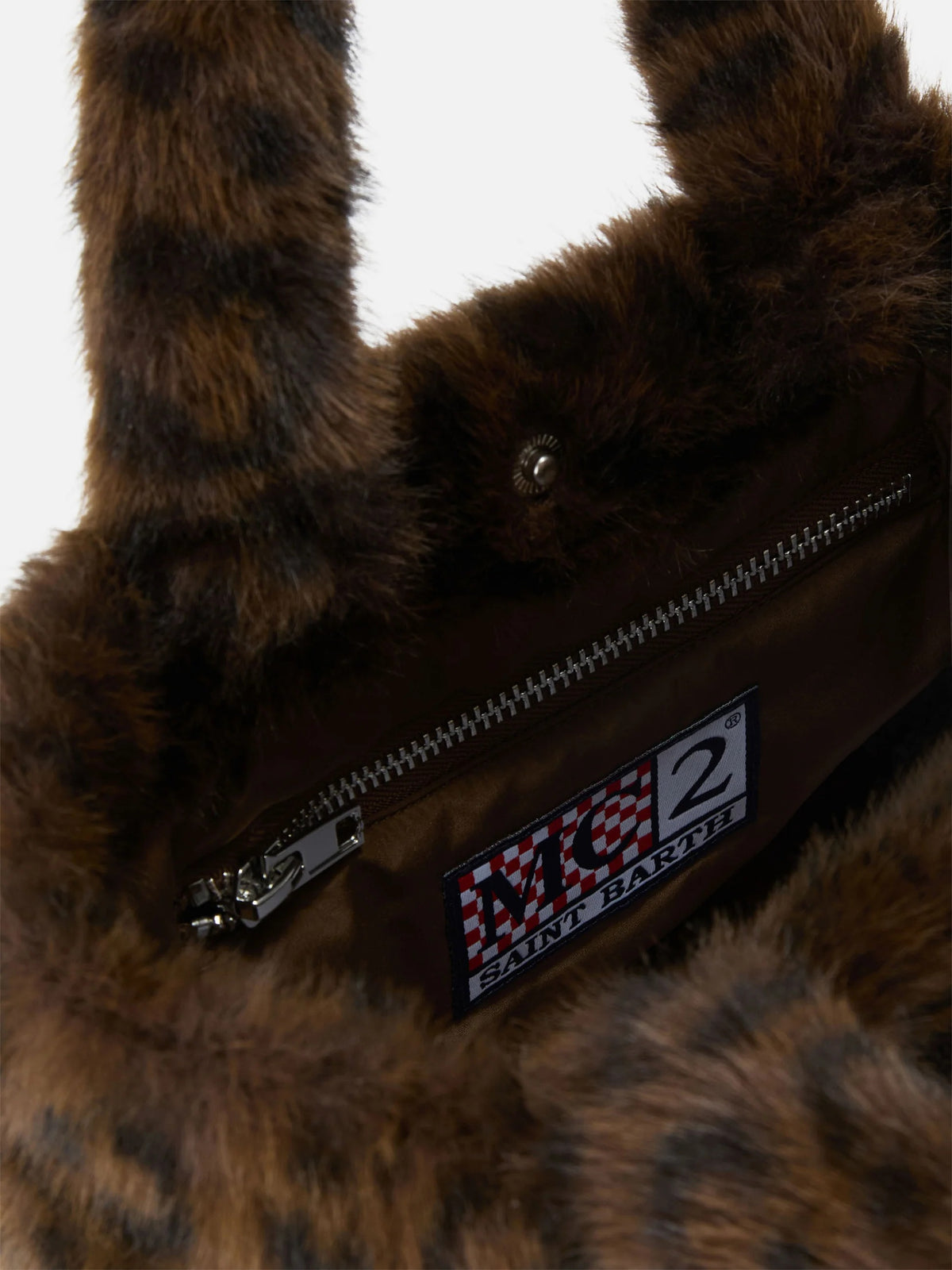 Borsa Mini Vanity Soft in effetto pelliccia con stampa leopardata<BR/> VAMI021 00212M MC2 SAINT BARTH 