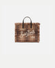 Borsa Mini Vanity in misto lana con motivo tartan