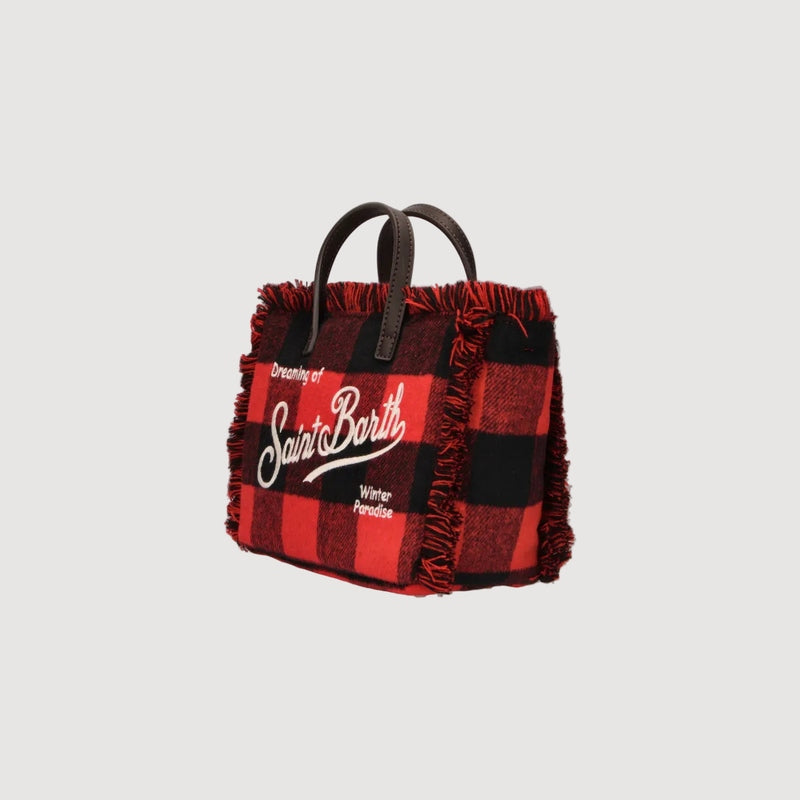 Mc2 Saint Barth borsa Vanity Mini Wool Check Lover<BR/> VAMI031 02687M MC2 SAINT BARTH 