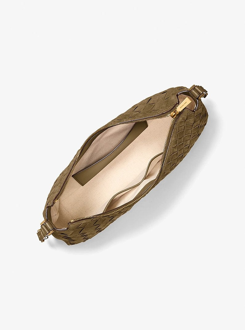 Borsa a spalla Nolita media in pelle scamosciata intrecciata a mano<BR/> 30F6AY5L2L 282 MICHAEL KORS 
