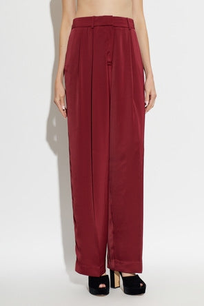 PANTALONI IN RASO BORDEAUX MICHAEL MICHAEL KORS CON RIGHE DRITTE MT530VRAYJ 602 MICHAEL KORS 