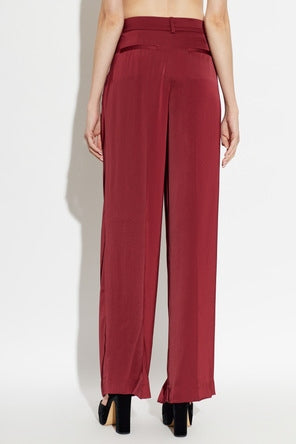 PANTALONI IN RASO BORDEAUX MICHAEL MICHAEL KORS CON RIGHE DRITTE MT530VRAYJ 602 MICHAEL KORS 