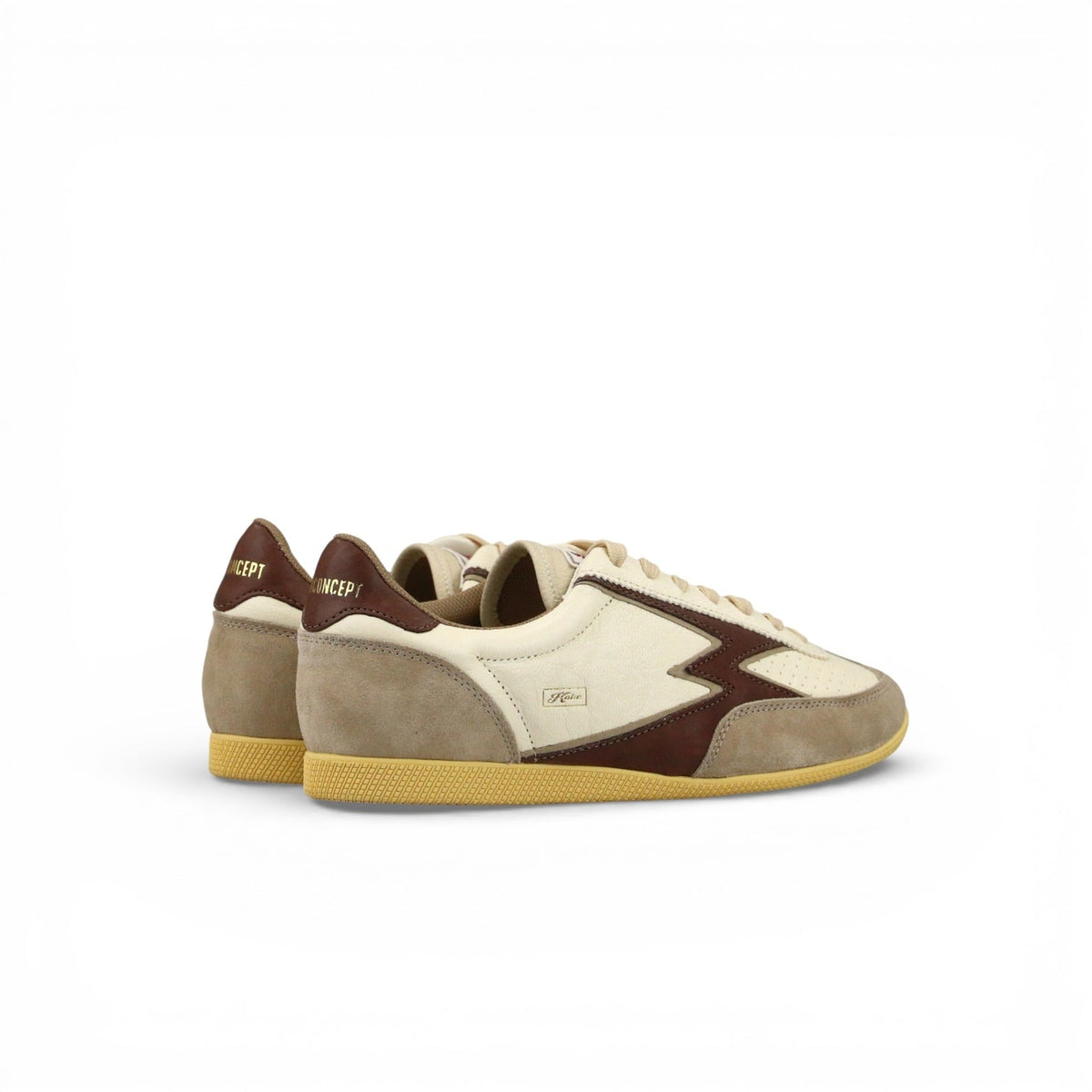 SNEAKER KOBE IN PELLE TRAFORATA E DETTAGLI BEIGE E NABUK CACAO KO377M MILK MOACONCEPT 