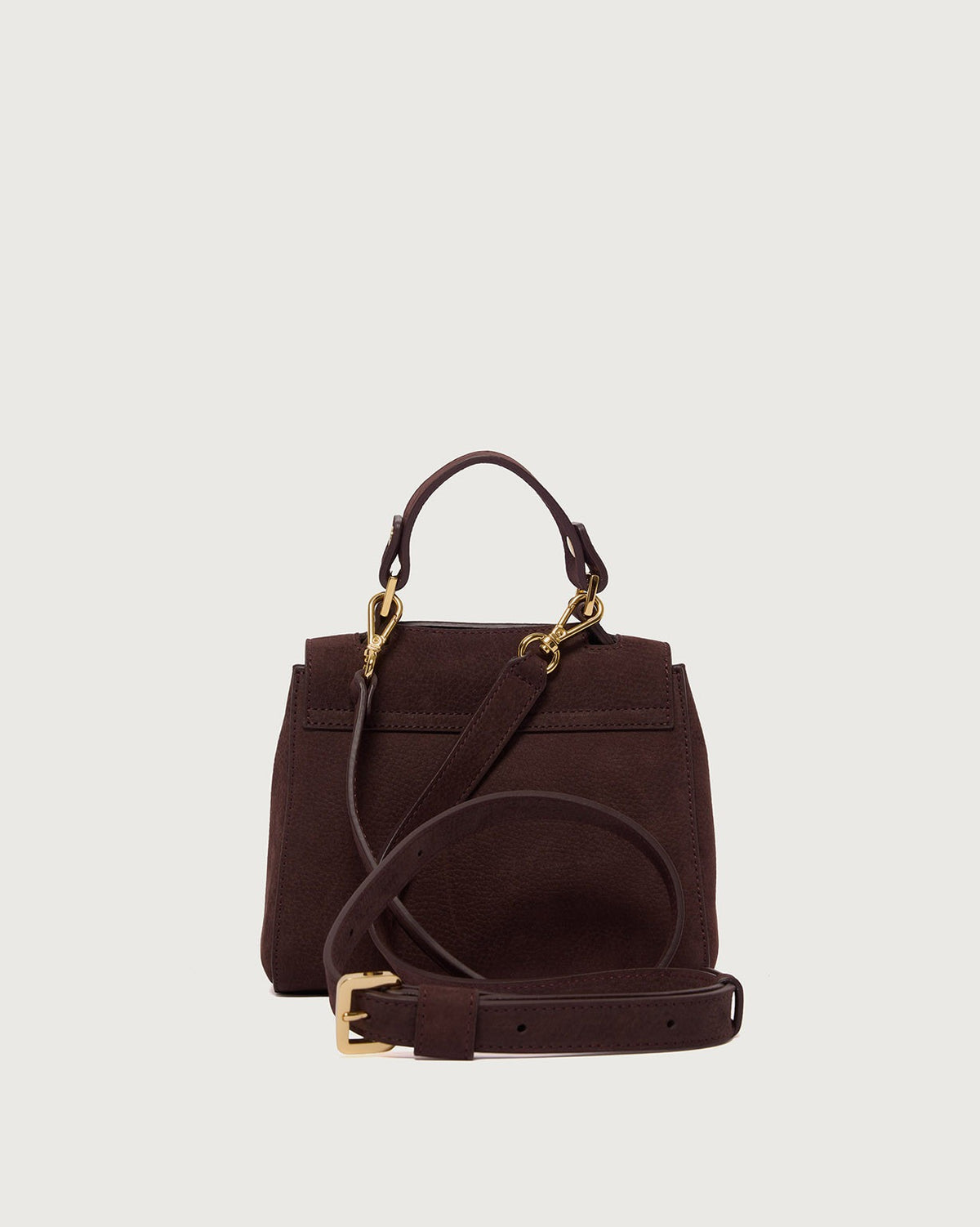 Borsa Sveva Nabucco Mini a mano in pelle nabuk con tracolla B02019NBU BURGUNDY ORCIANI 