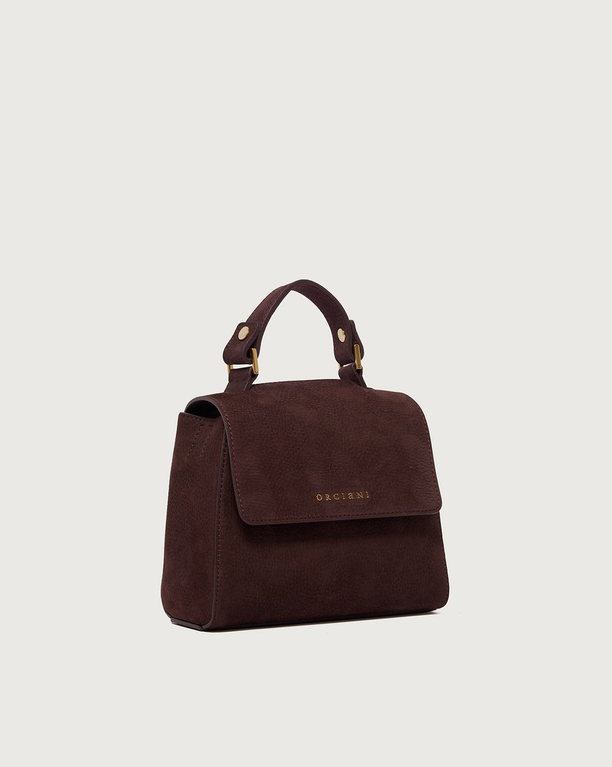 Borsa Sveva Nabucco Mini a mano in pelle nabuk con tracolla B02019NBU BURGUNDY ORCIANI 