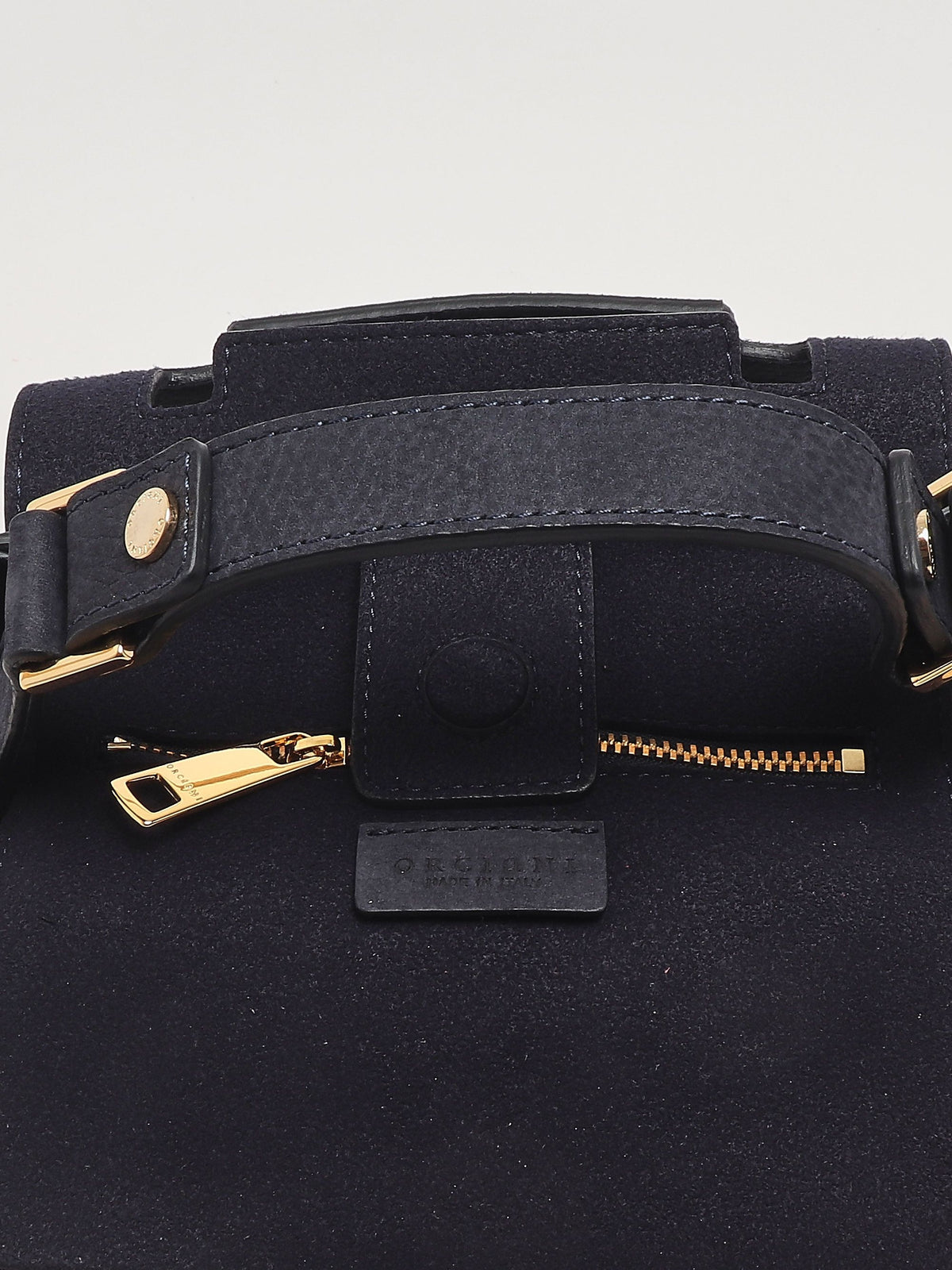 Borsa Sveva Nabucco Mini a mano in pelle nabuk con tracolla<BR/> B02019NBU NOTTE ORCIANI 