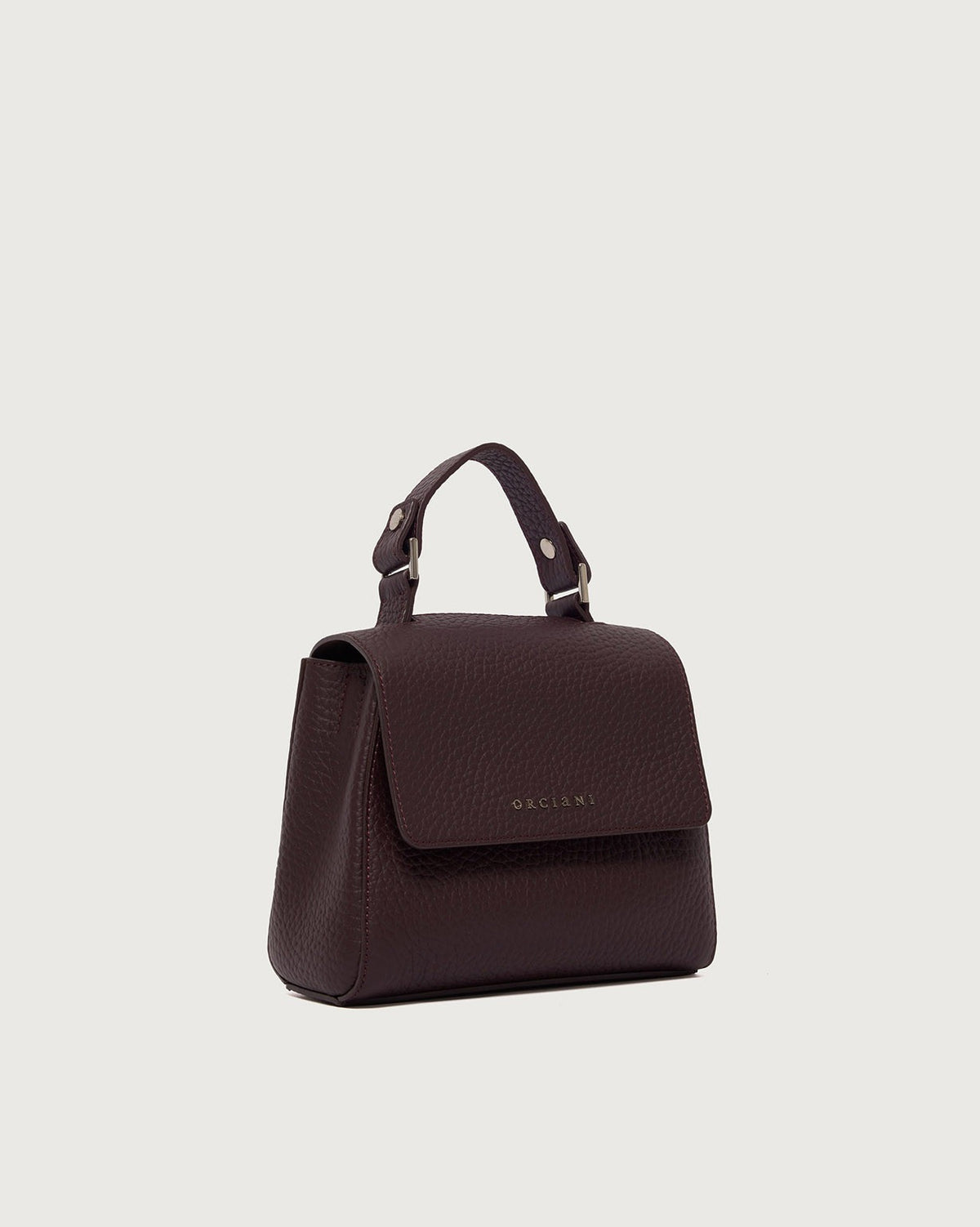 Borsa Sveva Soft Mini a mano in pelle con tracolla<BR/> B02019SOF BURGUNDY ORCIANI 