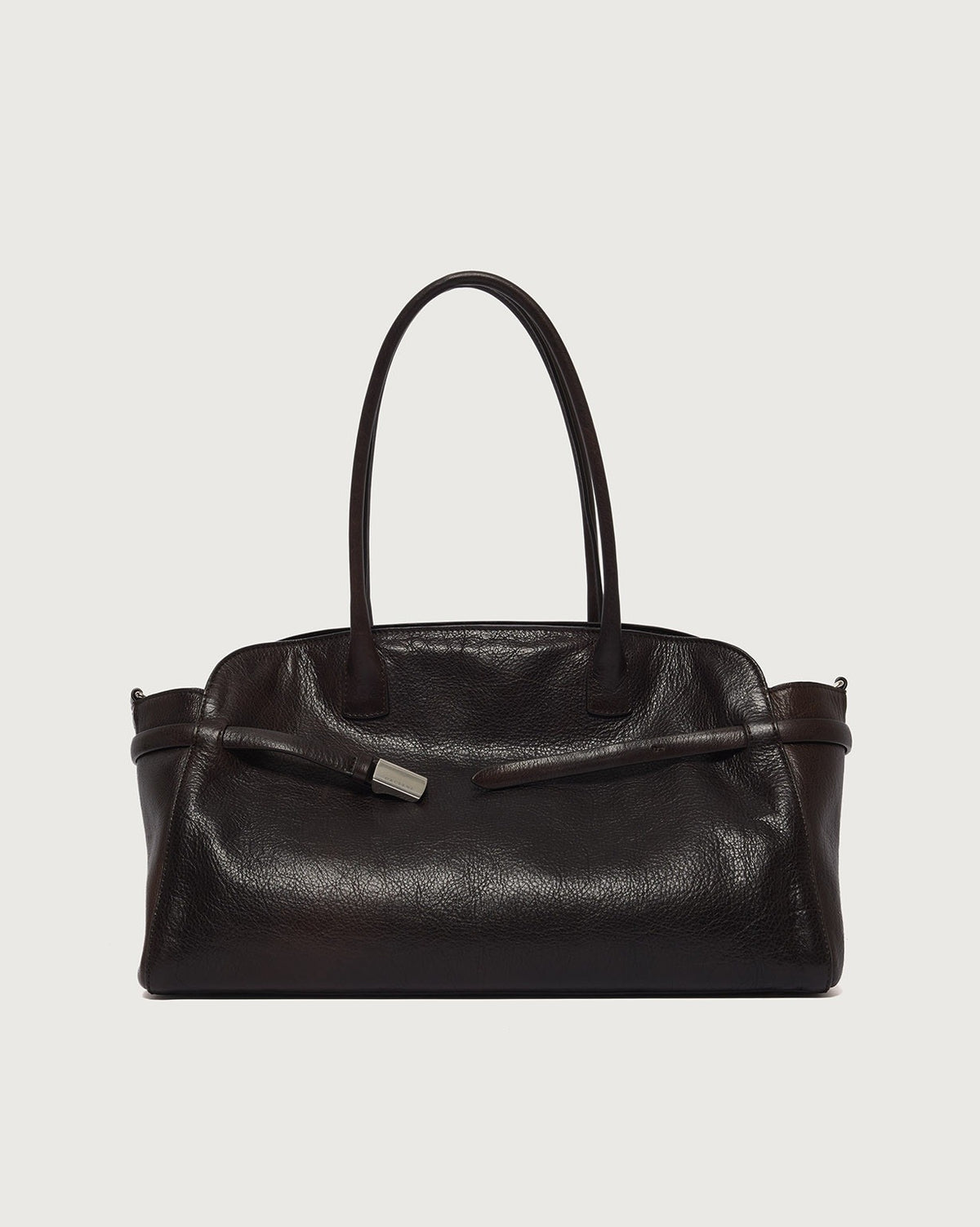 Borsa Aura Lagoon Large a spalla in pelle con tracolla B02201LGN MORO ORCIANI 